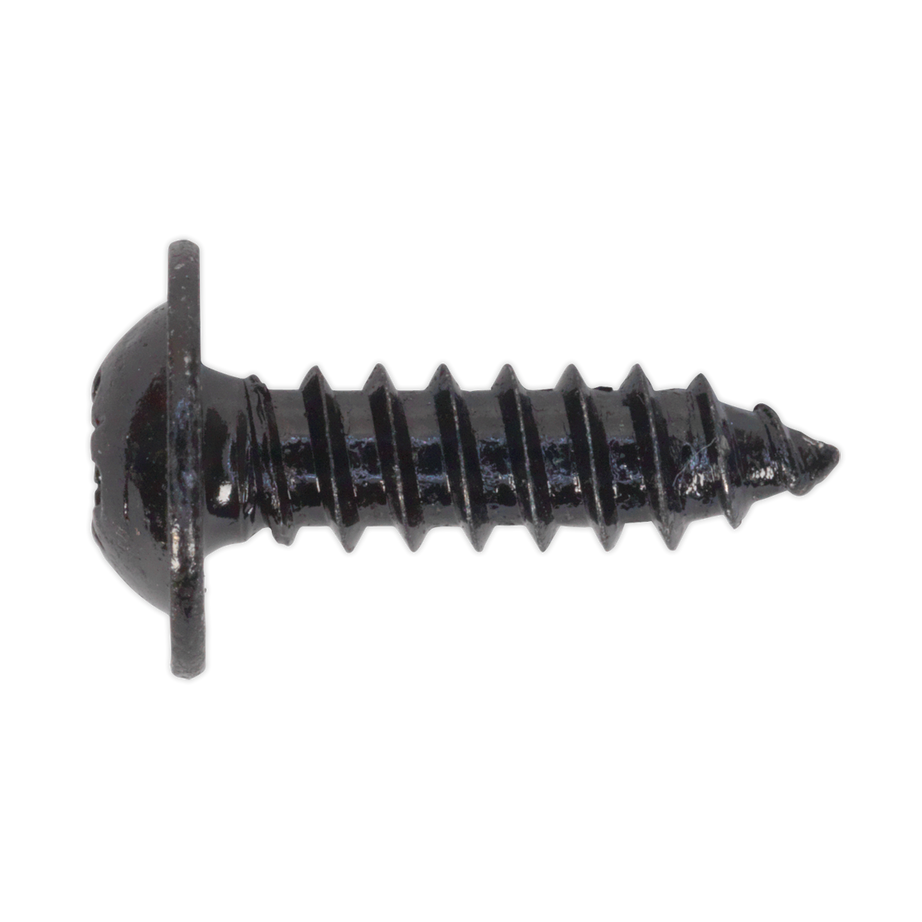 Sealey Self Tapping Screw 4.8 x 19mm Flanged Head Black Pozi Pack o