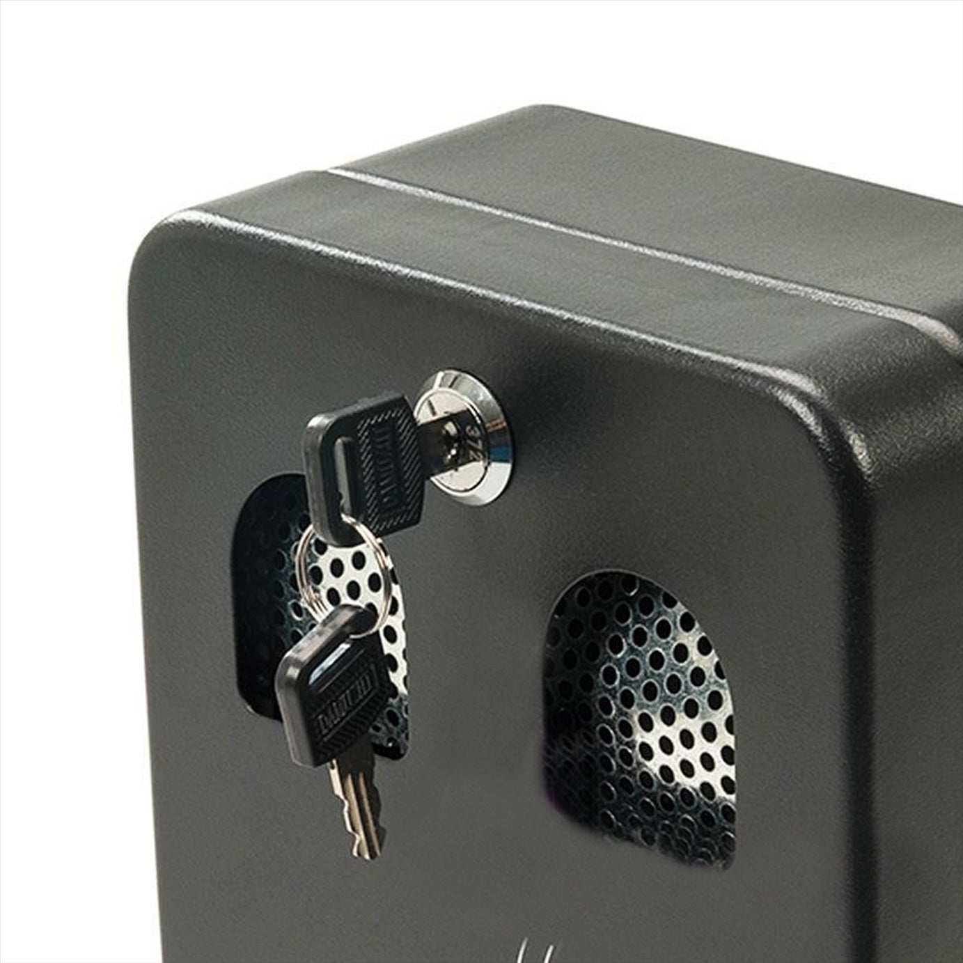 Wall Mounted Ashtray Outdoor Pub Club Ash Tray Metal Cigarette Bin Fixings & 2 Keys