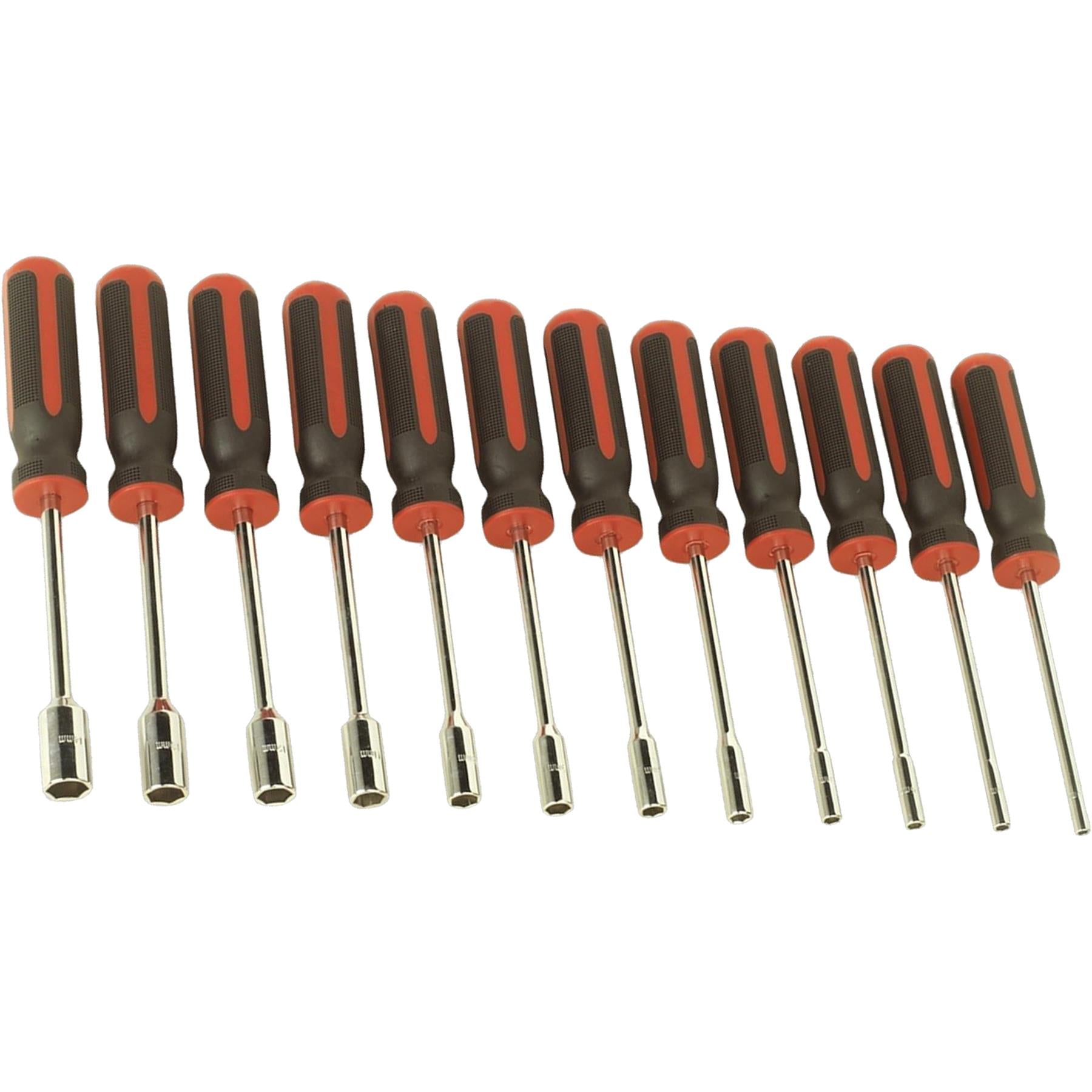Sealey 12pc Nut Driver Spinner Screwdriver Set 4-14mm Hex 240mm Length AK4911