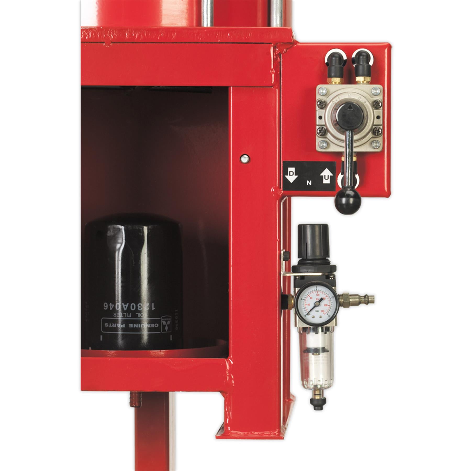 Sealey Pneumatic Oil Filter Crusher Red HFC08