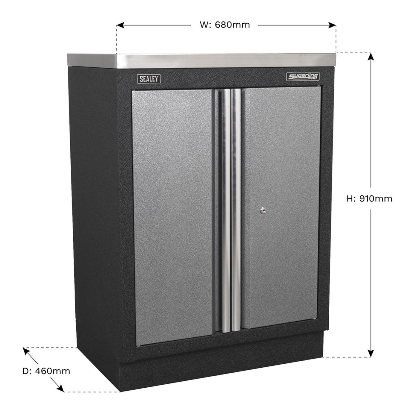 Sealey Modular 2 Door Floor Cabinetc High quality lock with two keys 680mm