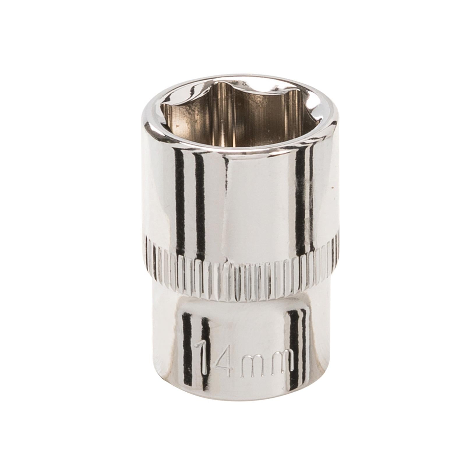 Socket 3/8" Drive Metric Hex Square 14mm Individual Hex Polished Crv Tool