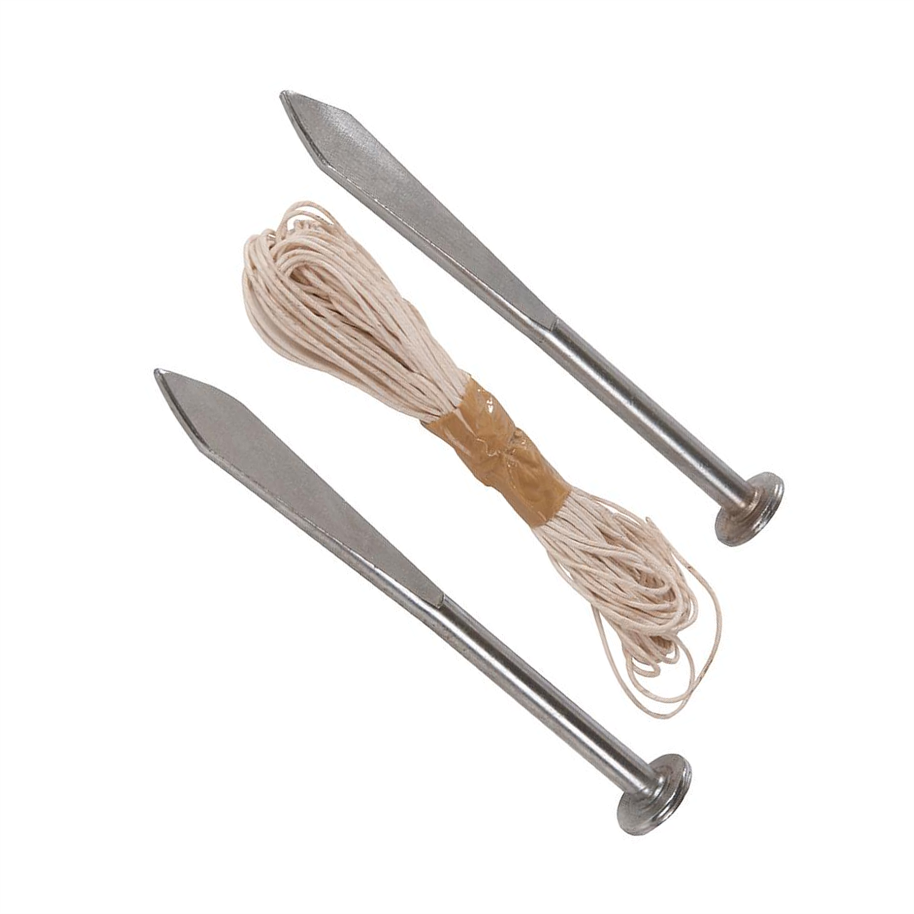 2pk Marking Brickwork Tools Pro Line Pins 160mm Taper Cord