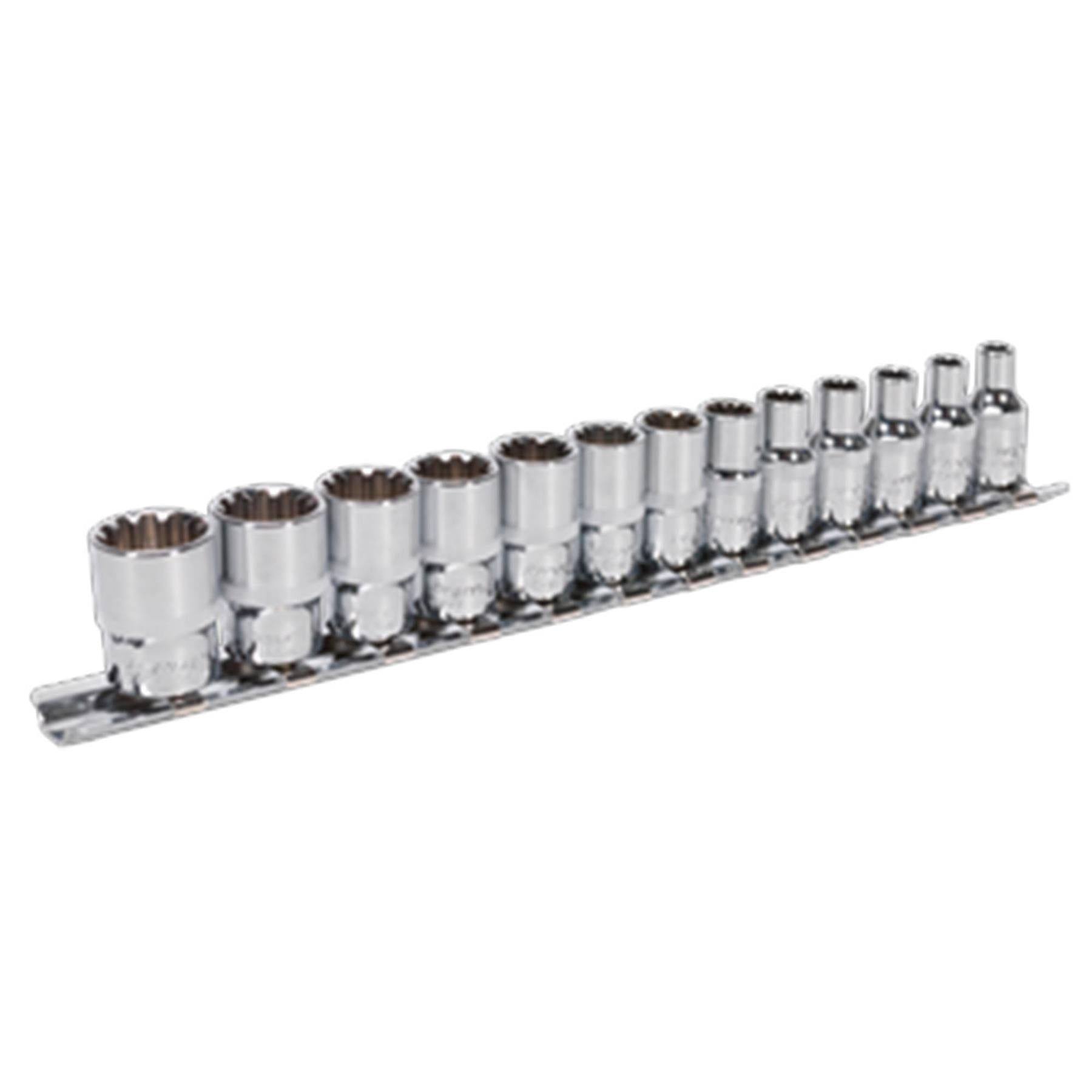 Sealey Socket Set 13pc 1/4"Sq Drive Total Drive