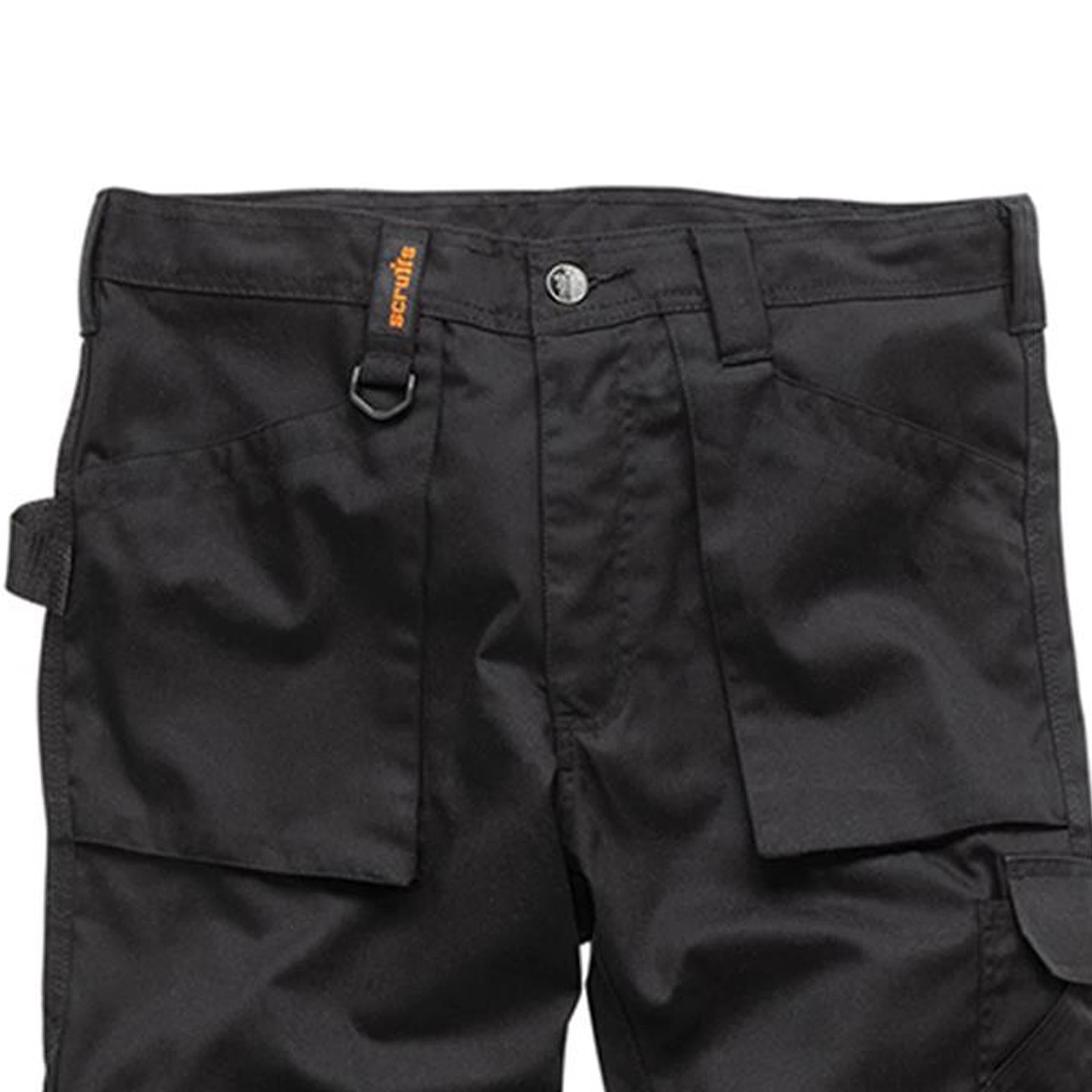 Scruffs Worker Trousers | Trade Hard Wearing Work Trousers BLACK (38S)