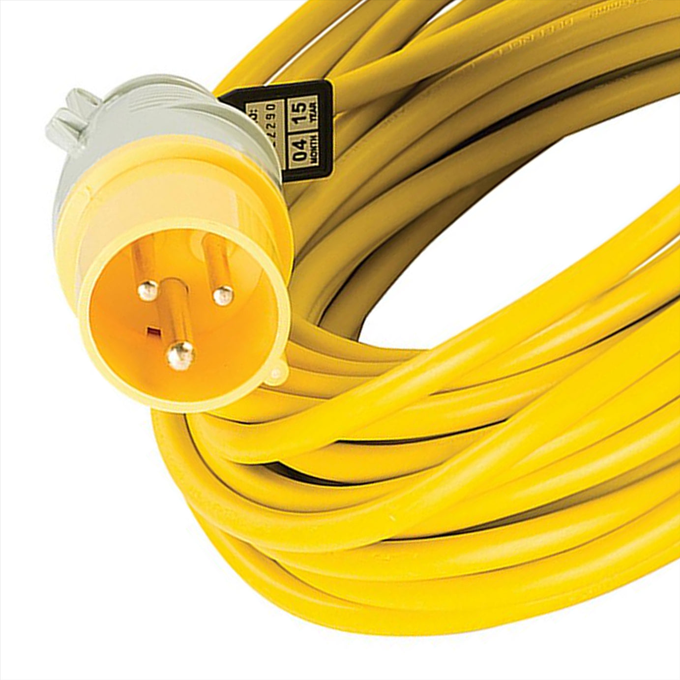 Defender Extension Lead Yellow 2.5mm2 16A 14m 110V