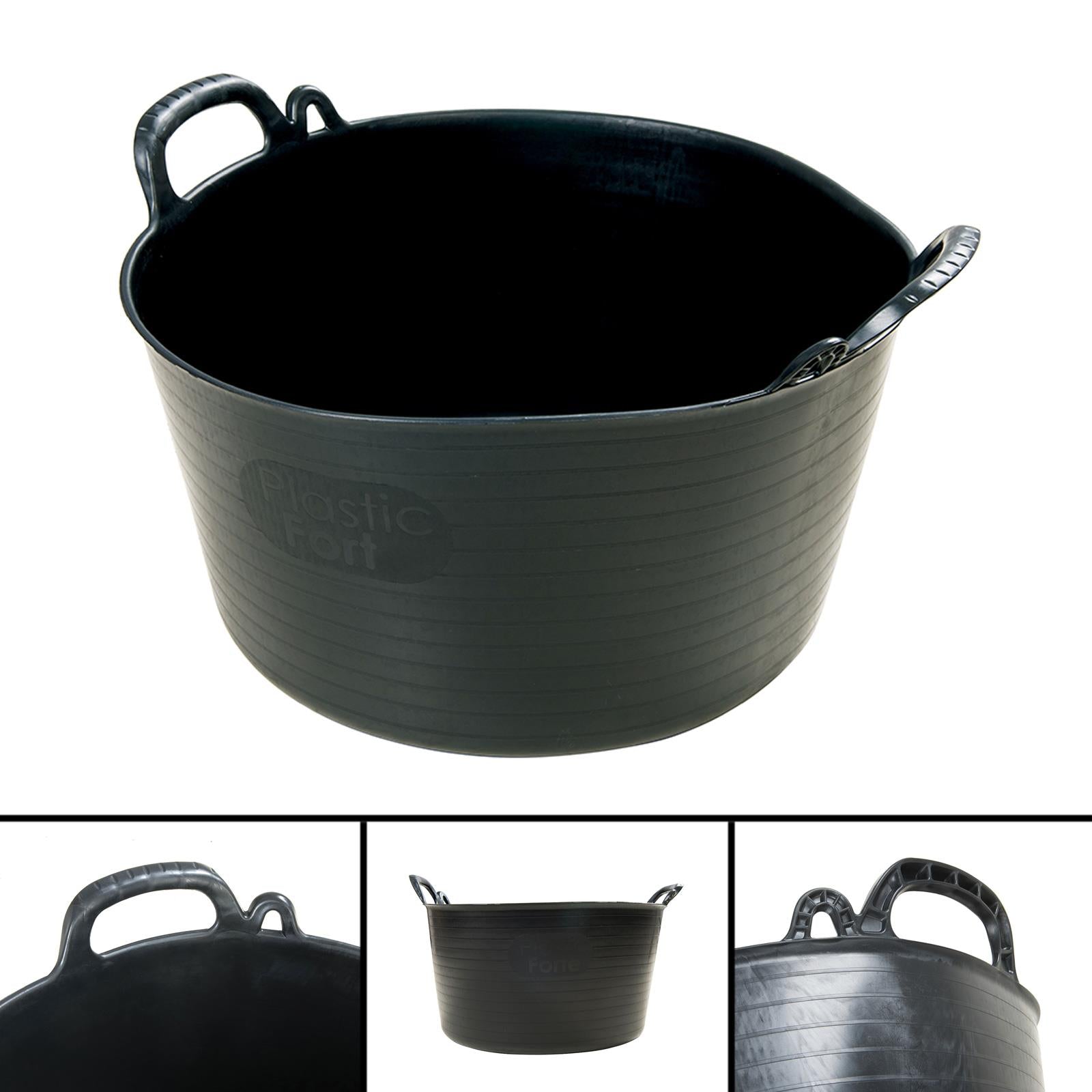 Multi-Purpose Flexible Tub Strong 26Ltr For Building Plastering Gardening - 10pk