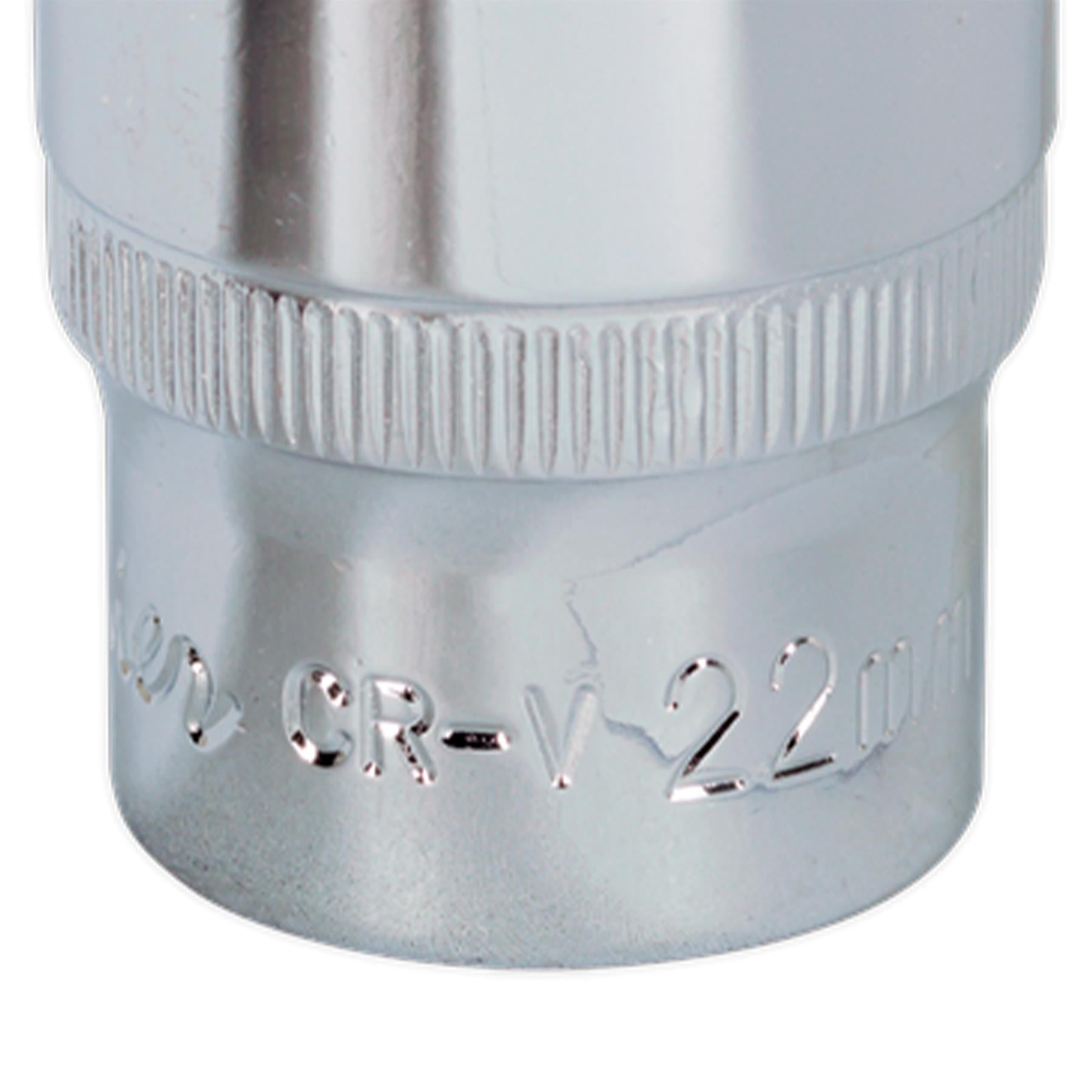 Sealey WallDrive Socket 22mm 1/2"Sq Drive Fully Polished