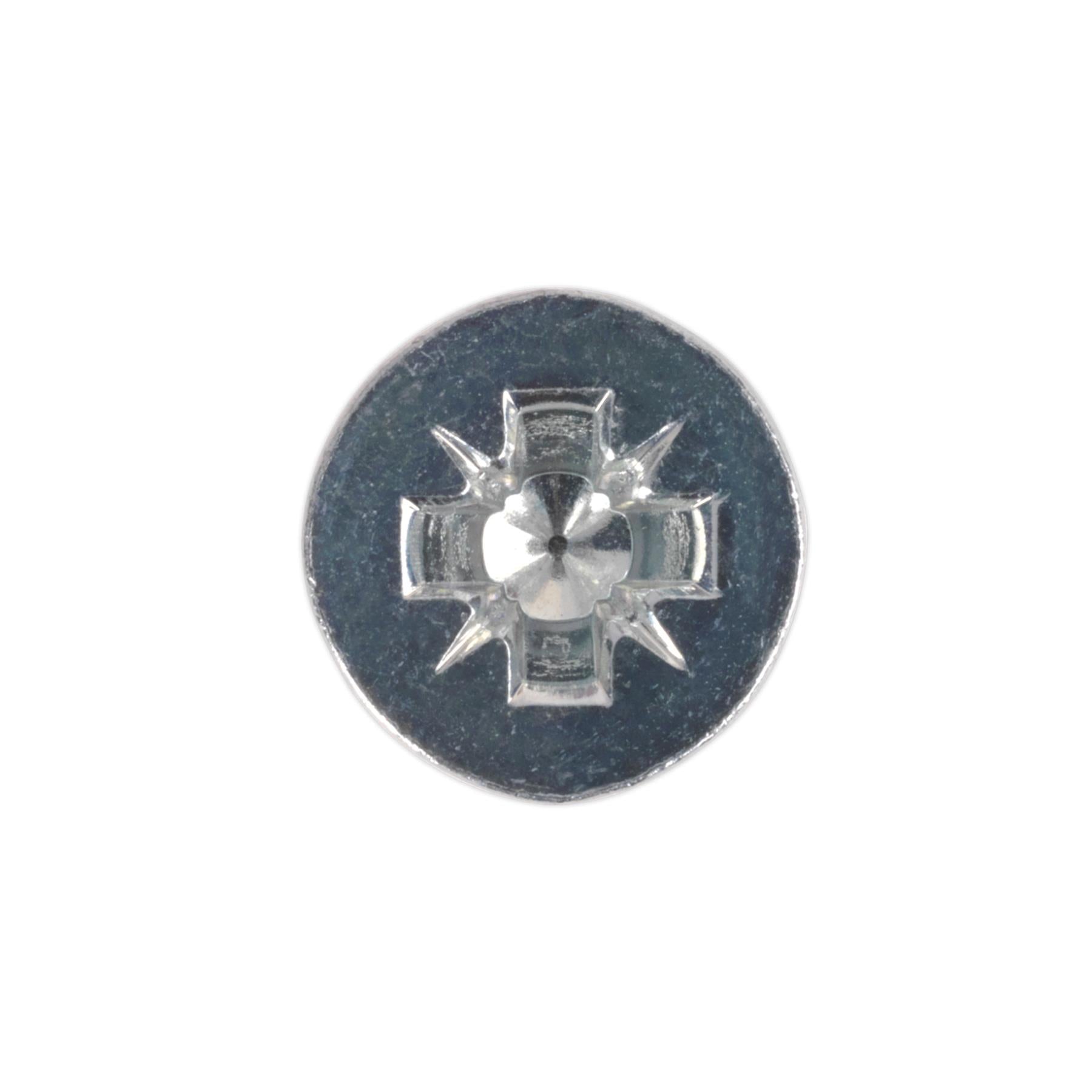 Sealey Machine Screw M8 x 25mm Countersunk Pozi Zinc Pack of 50