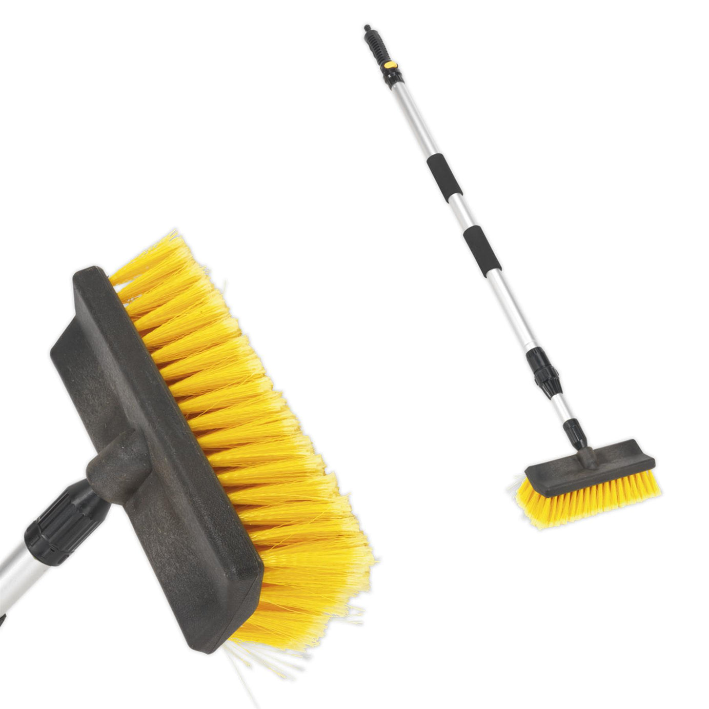 Sealey Large Angled Flo-Thru Brush with 1.7m Telescopic Handle