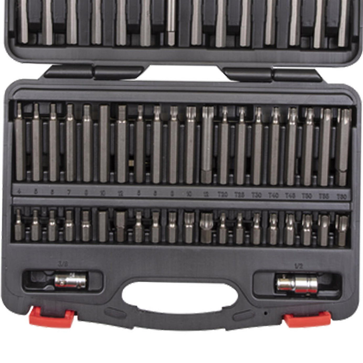 Sealey TRX-Star/Sec TRX-Star/Hex/Ribe/Spline Bit Set 74pc 1/2&3/8"