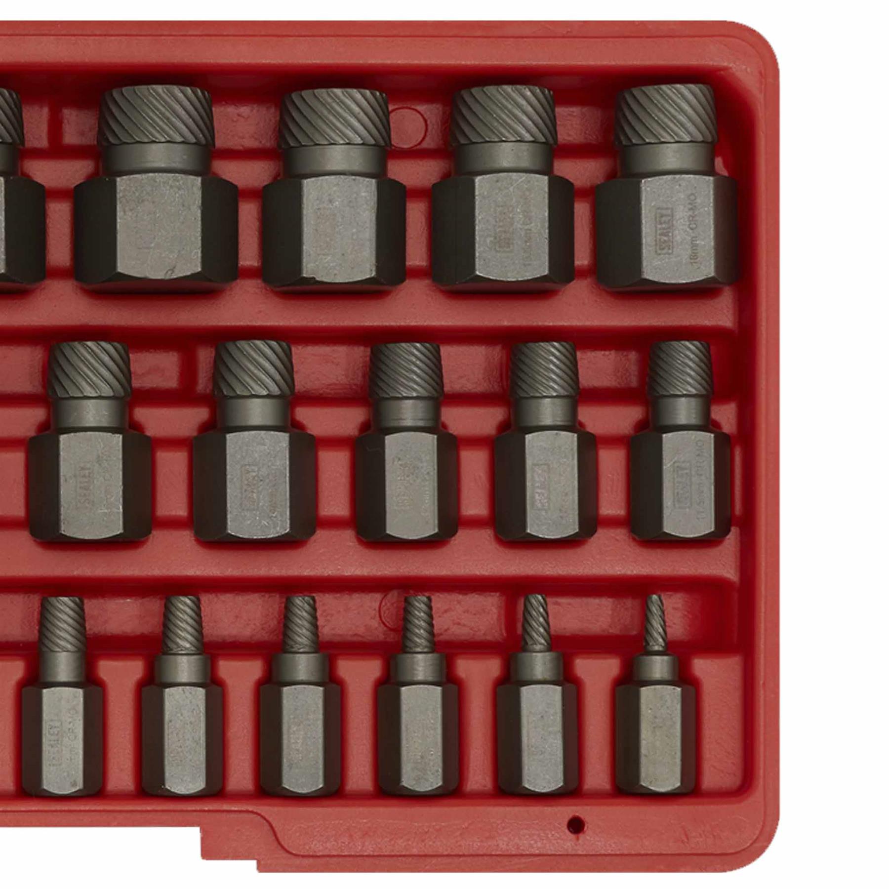 Sealey Multi Spline Screw Extractor Set 25pc