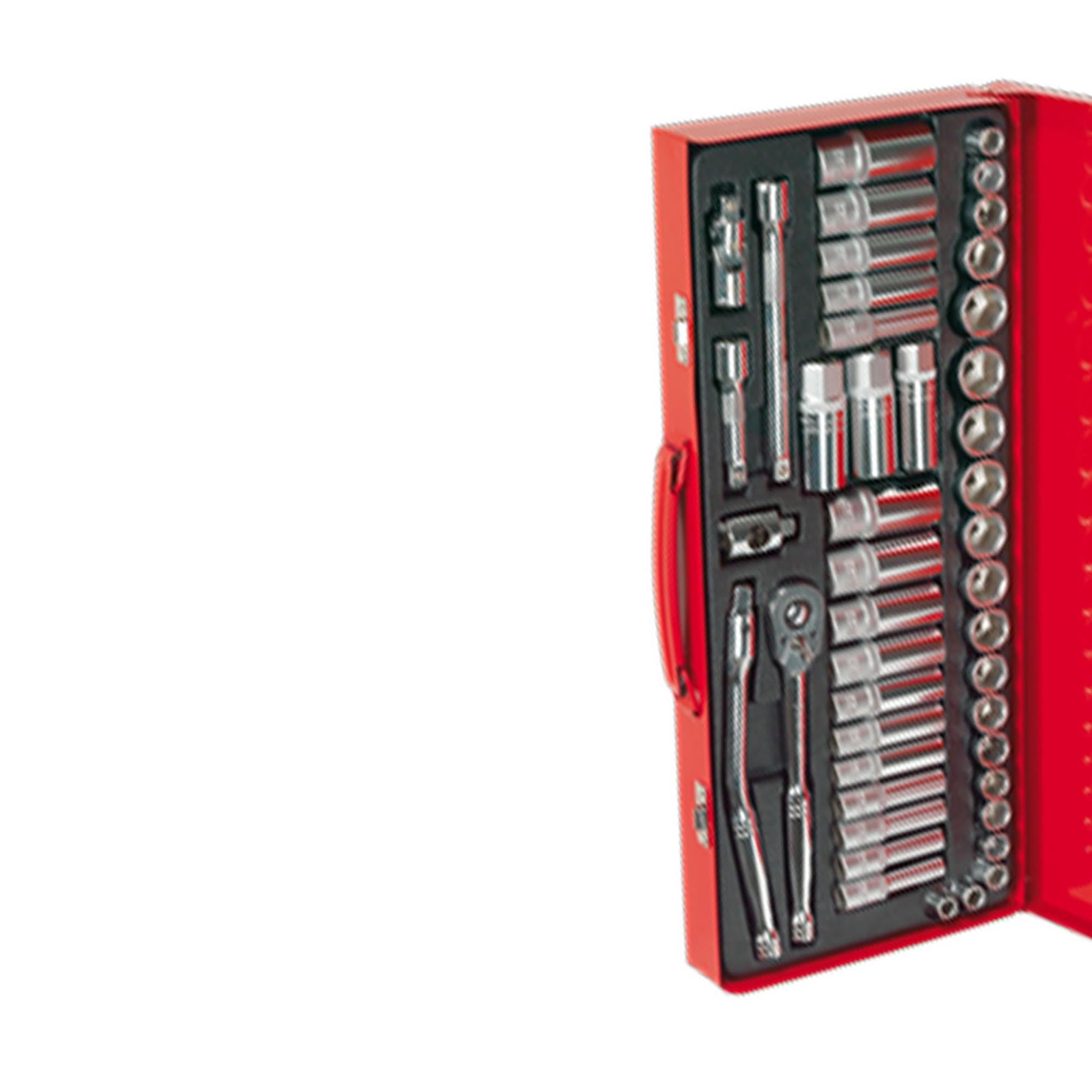 Sealey Socket Set 45pc 3/8"Sq Dr 6pt WallDrive - Metric/Imperial