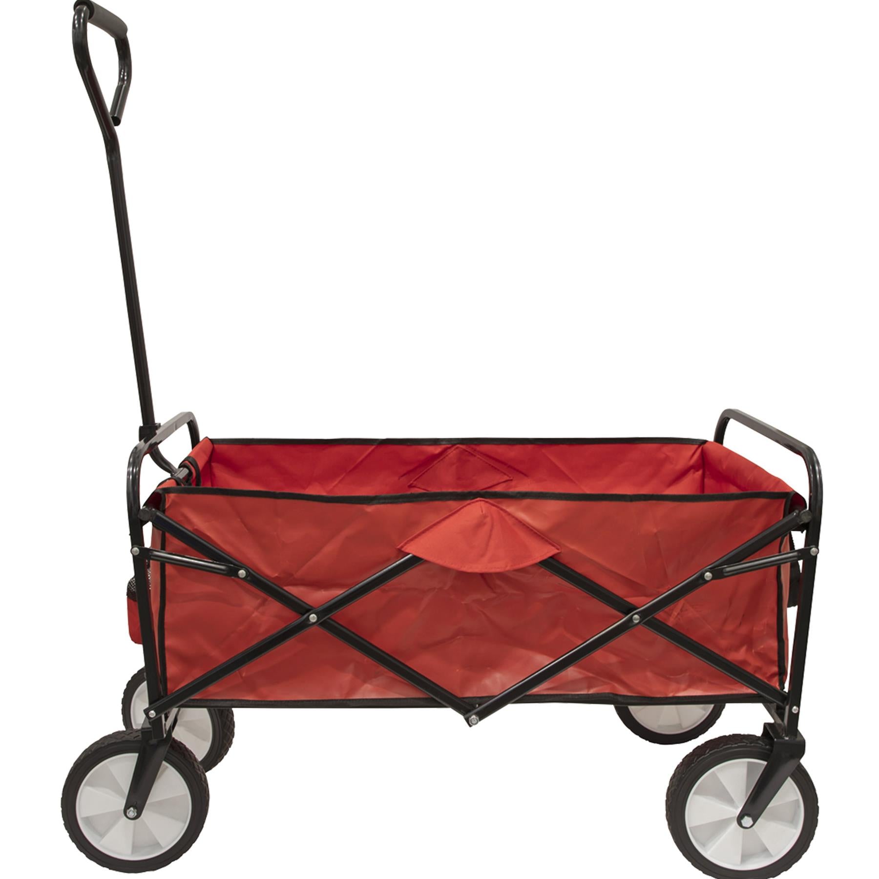 Sealey Red Folding Garden Hand Cart Canvas Trolley 70KG Wheels