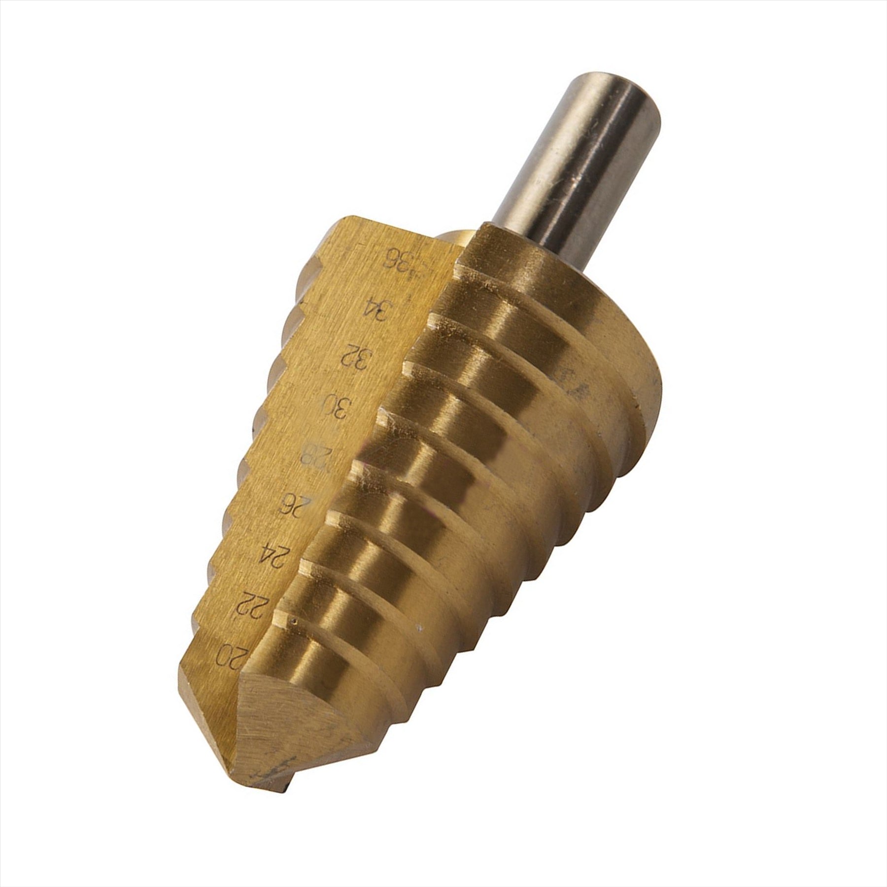 Titanium-Plated Hss Step Drill Bit 20mm - 36mm DIY Tools Produces Accurate Holes
