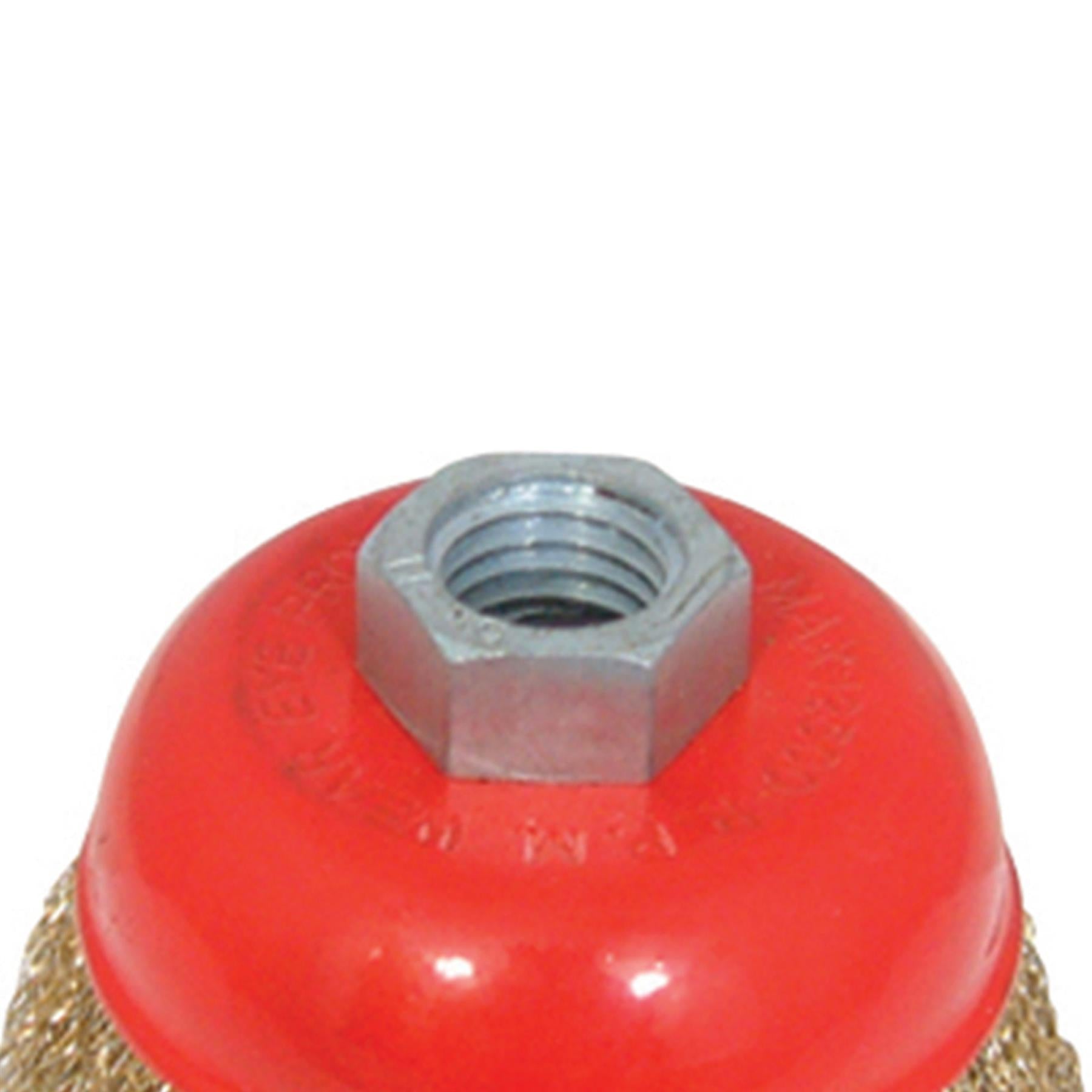 Brass Crimp Cup 75mm - Hand Tools Remove Rust Wire DIY Brush Brand New