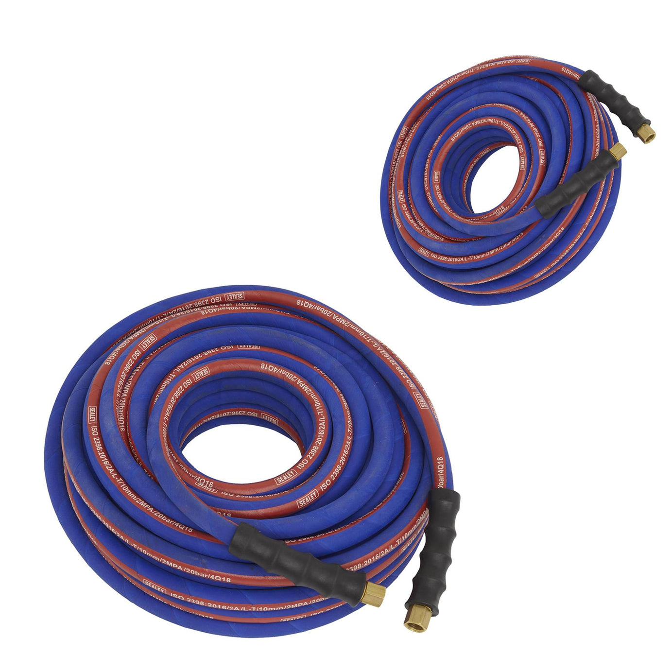 Sealey Extra Heavy Duty Rubber Air Compressor Hose 20m Metre 1/4"BSP 10mm Bore