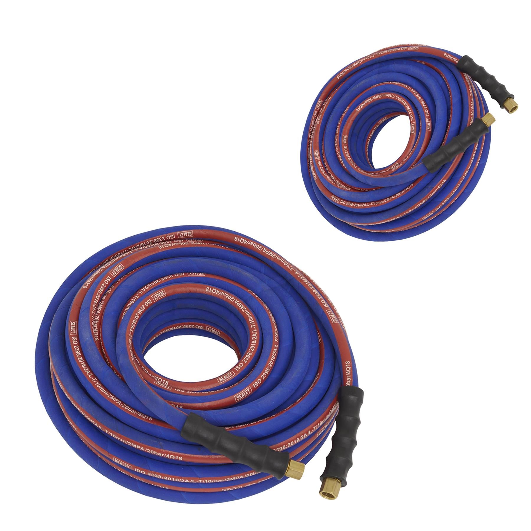 Sealey Extra Heavy Duty Rubber Air Compressor Hose 20m Metre 1/4"BSP 10mm Bore