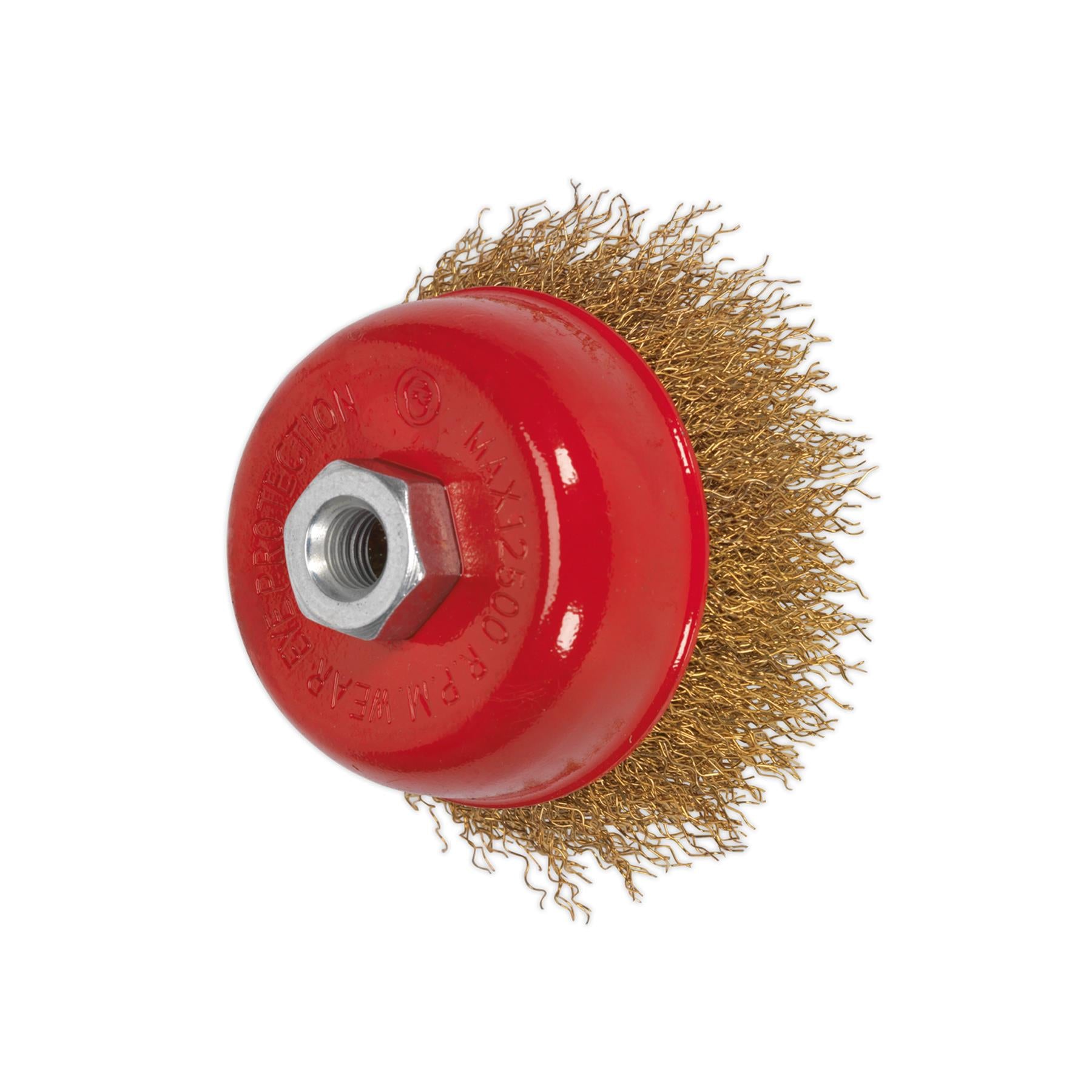 Sealey Brassed Steel Cup Brush 75mm M14 x 2mm