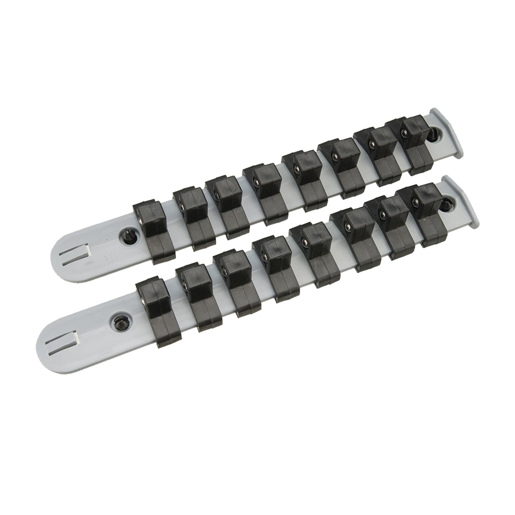 6 Pc Snap Rail On Socket Holder Storage Rail Set For 46 Sockets 1/4" 3/8" 1/2"