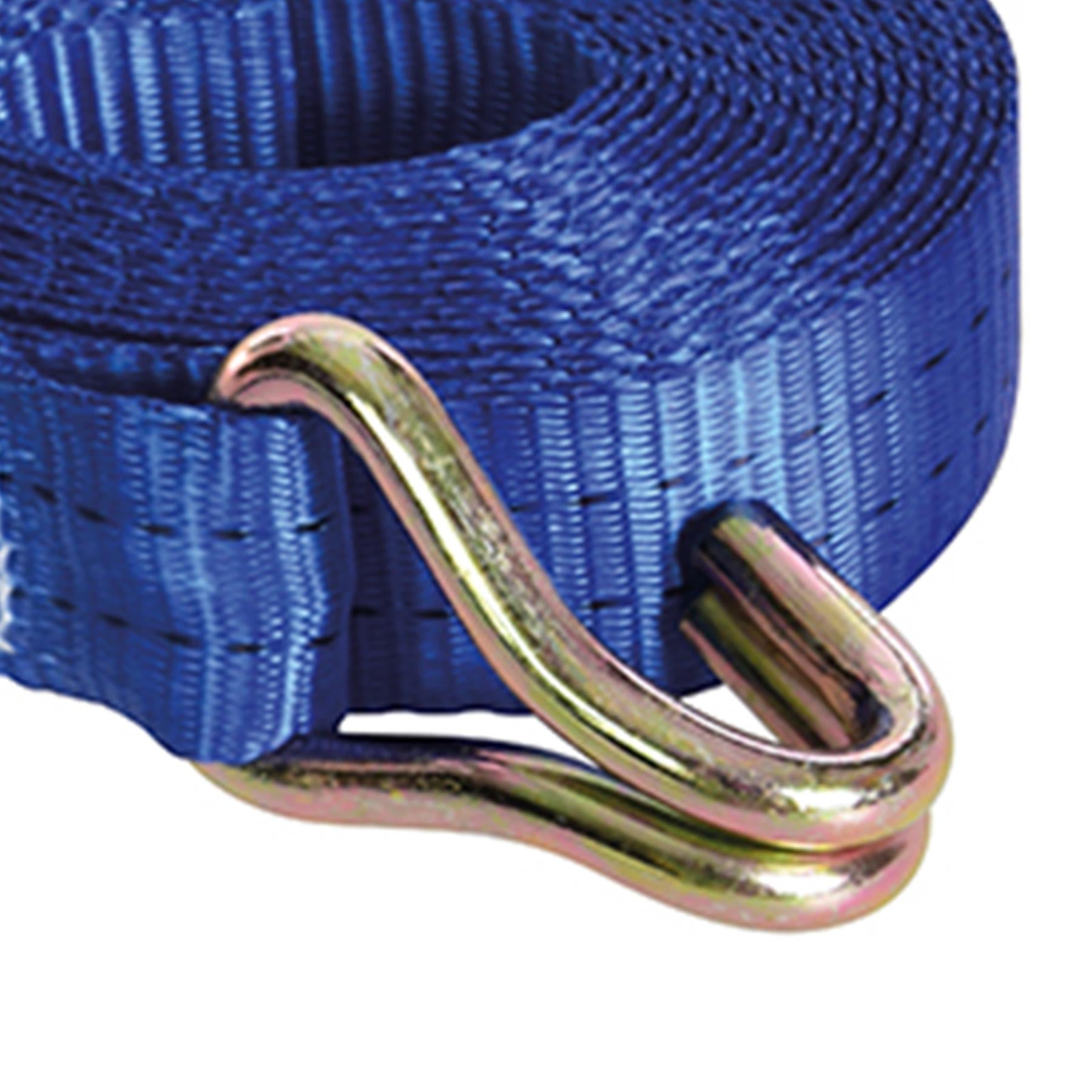 Rubber-Handled Ratchet Tie Down Strap J-Hook 6M X 38mm - Rated 750Kg New