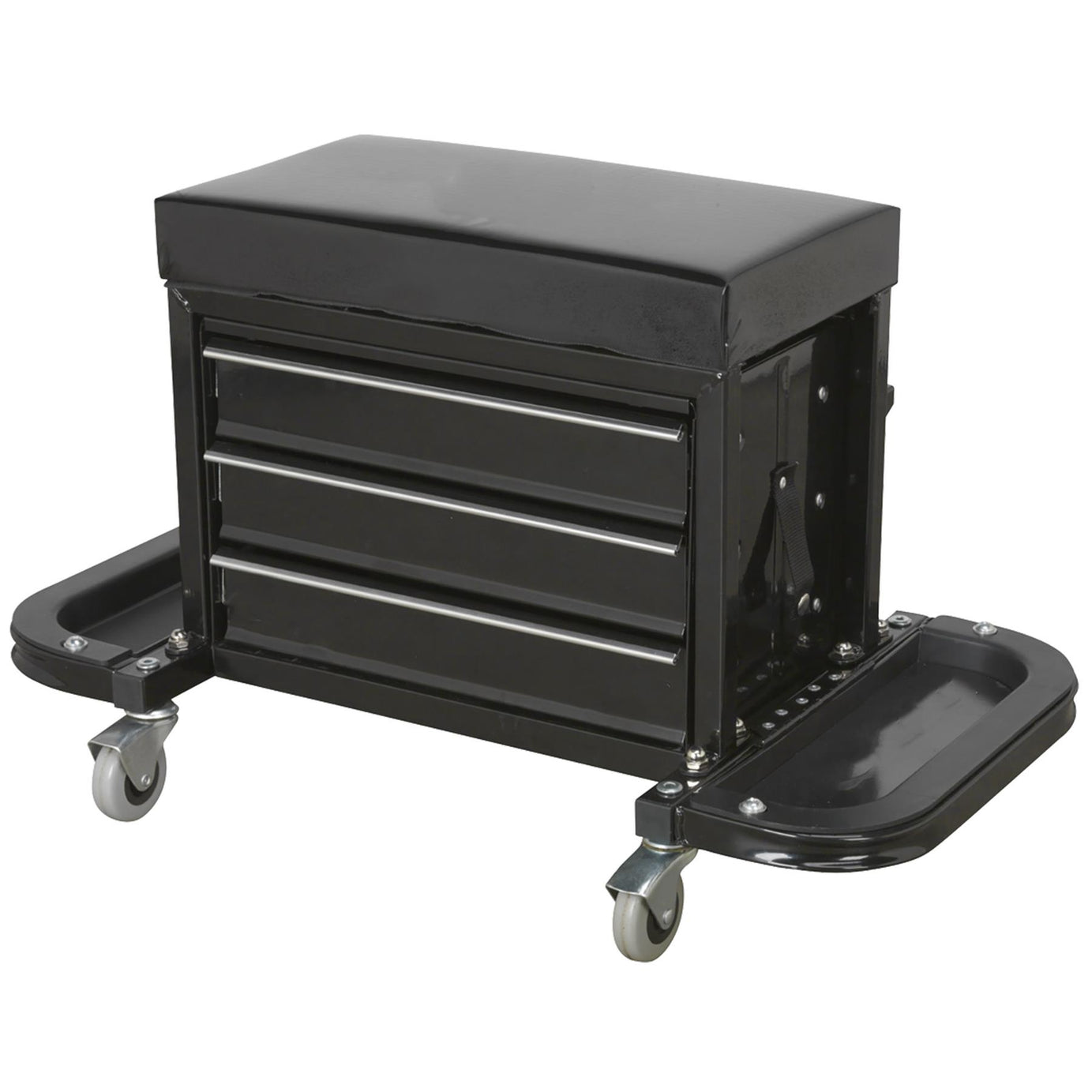 Sealey Mechanic's Utility Seat & Toolbox - Black