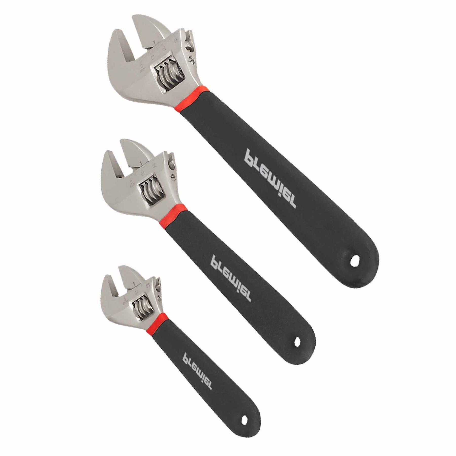 Sealey Adjustable Wrench Set 3pc Ni-Fe Finish
