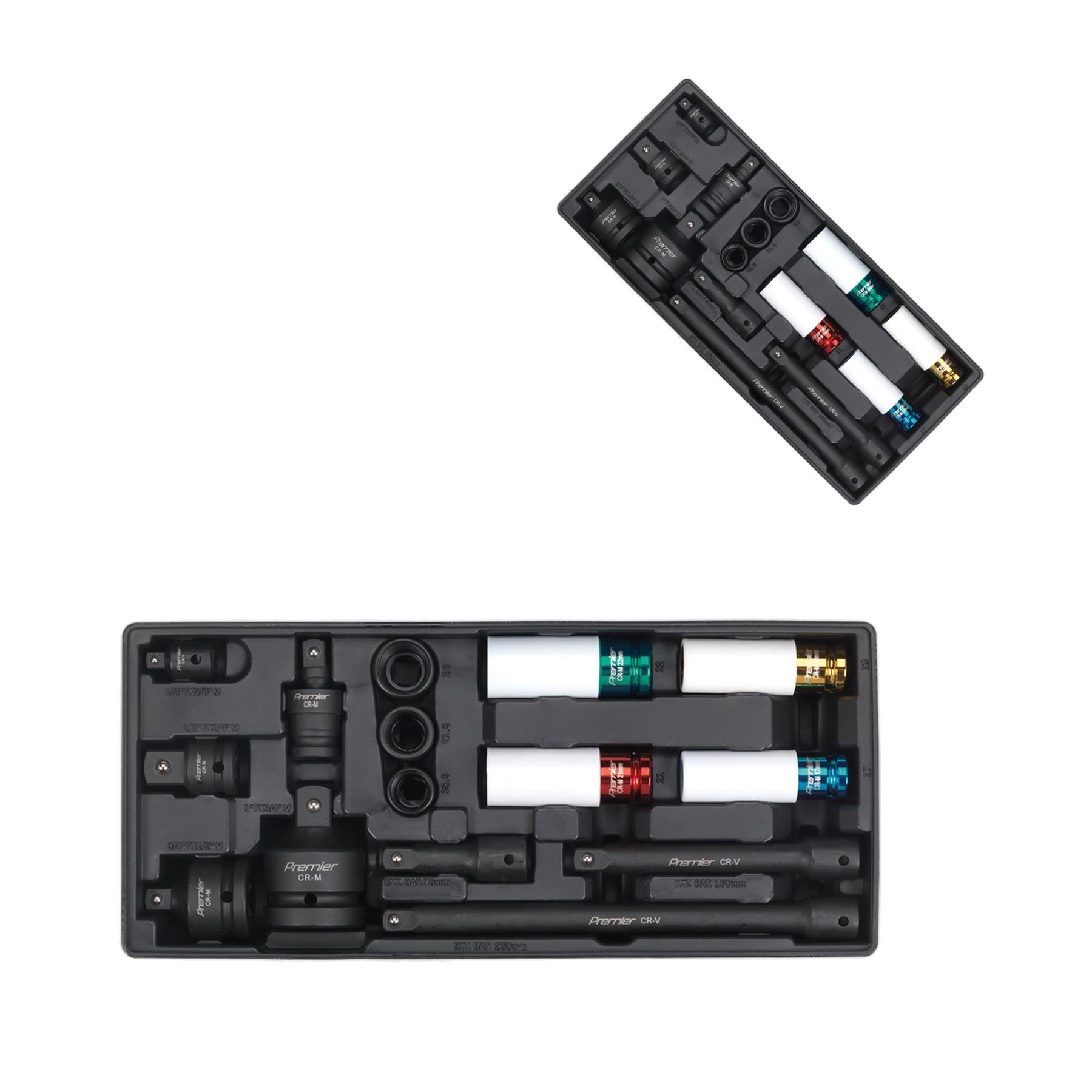 Sealey Tool Tray with Impact Socket & Adaptor Set 15pc Metric