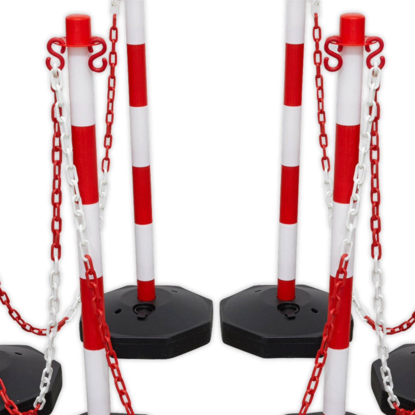 Sealey Red/White Post & Chain Kit 25m RWSBKIT