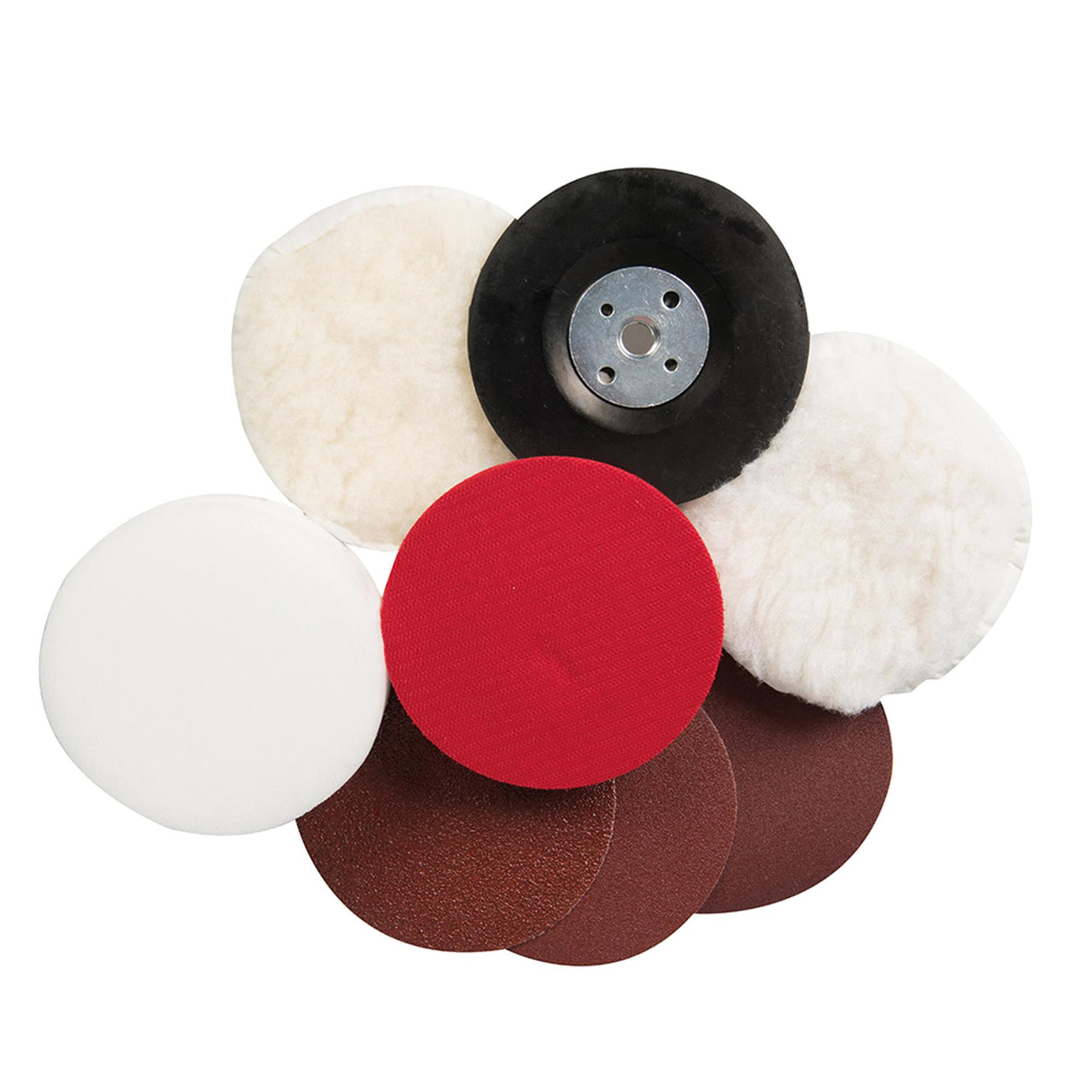 Sanding & Polishing Kit 8Pce 180mm - Power Drill Sanding Multipurpose Kit