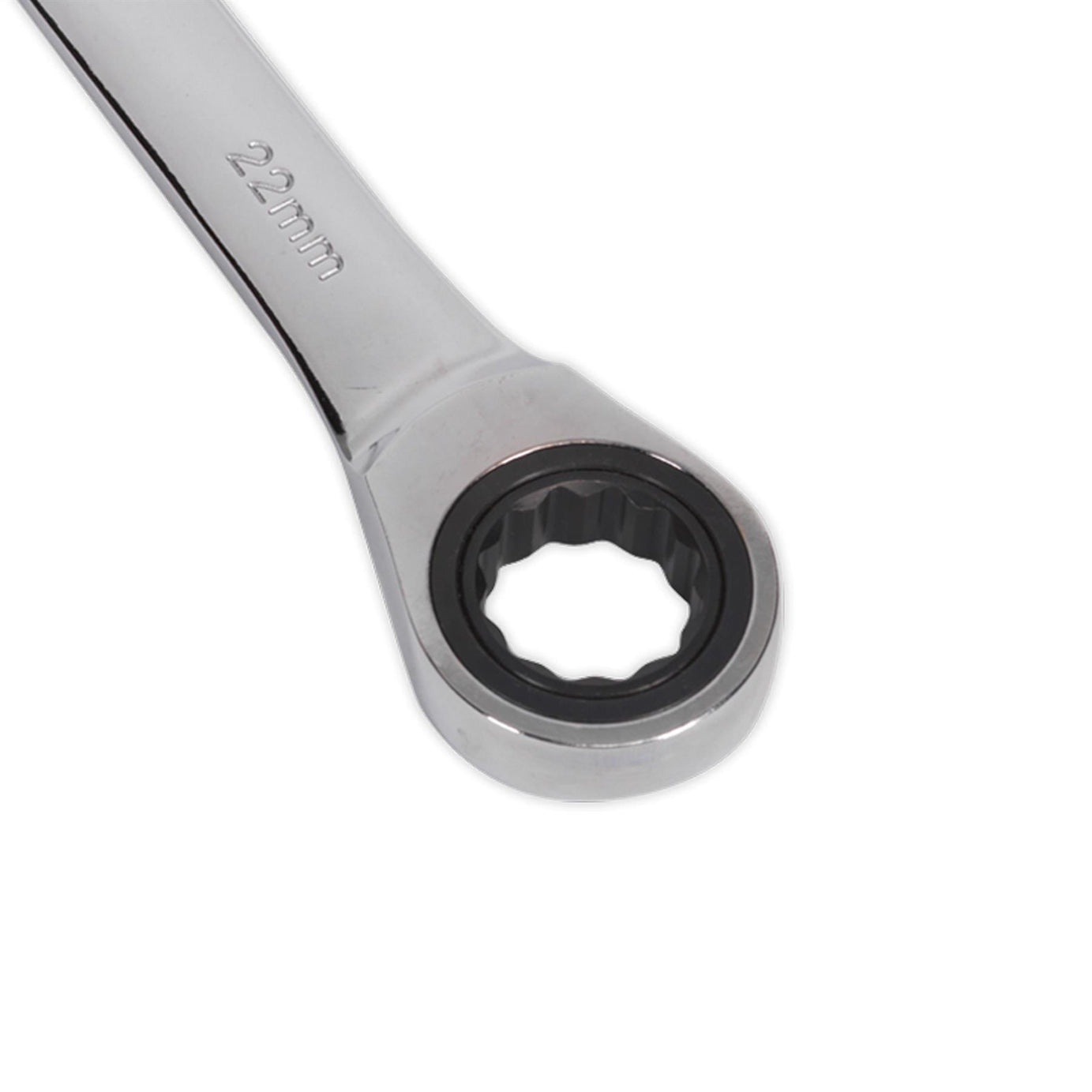 Sealey Ratchet Combination Spanner 22mm Chrome Vanadium Steel