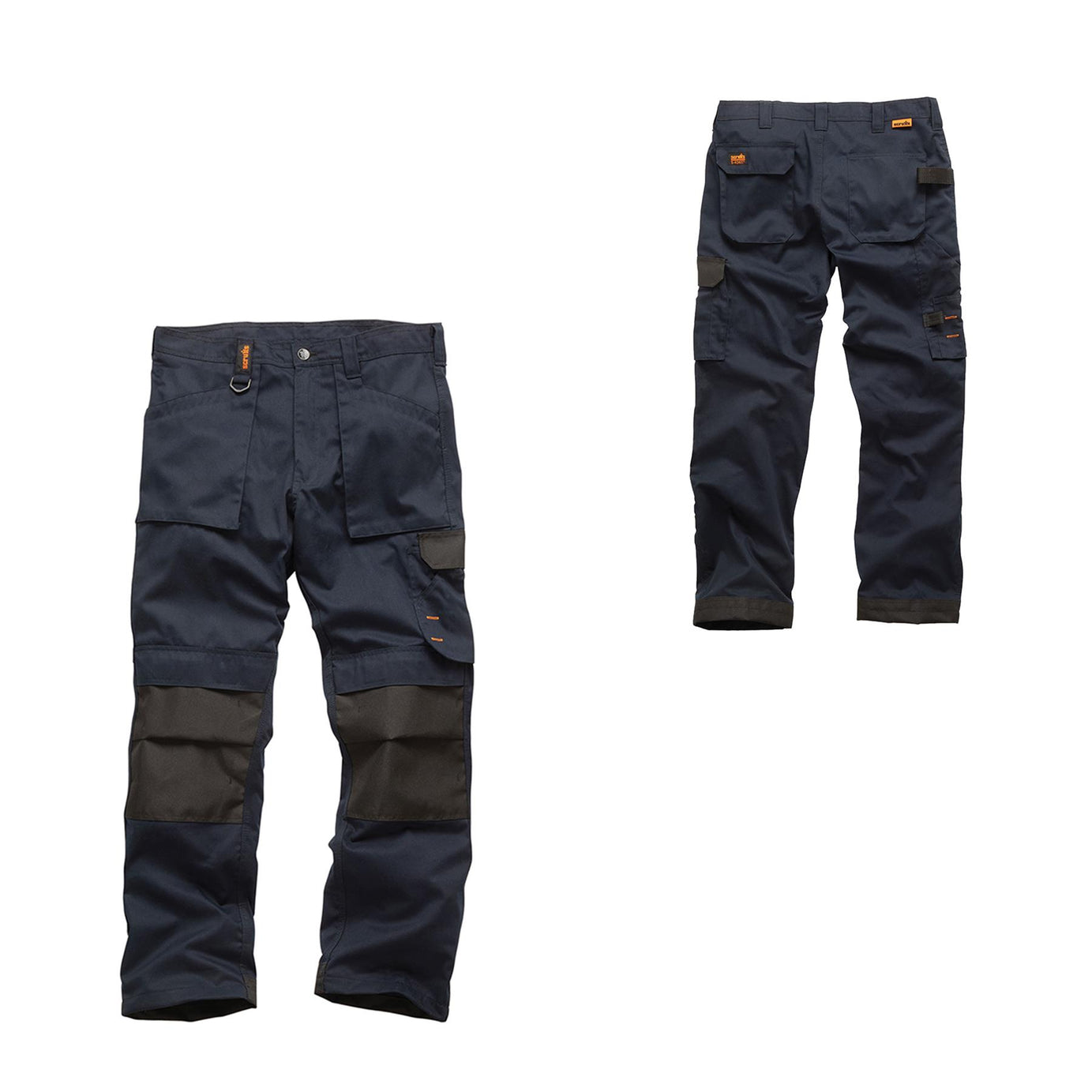 Scruffs Worker Trousers | Trade Hard Wearing Work Trousers NAVY (36R)