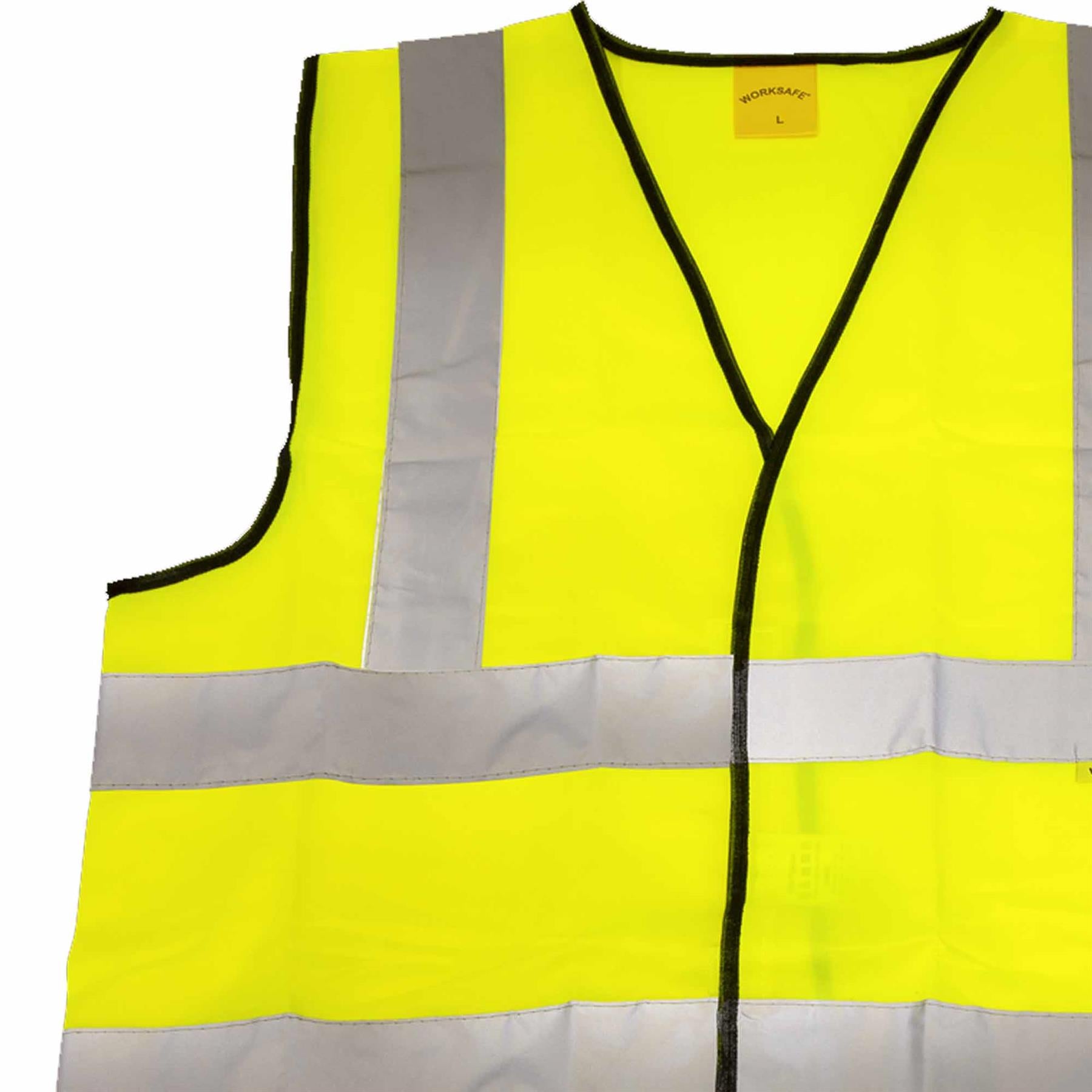 Hi-Vis Waistcoat (Site and Road Use) Yellow - Large. Sealey