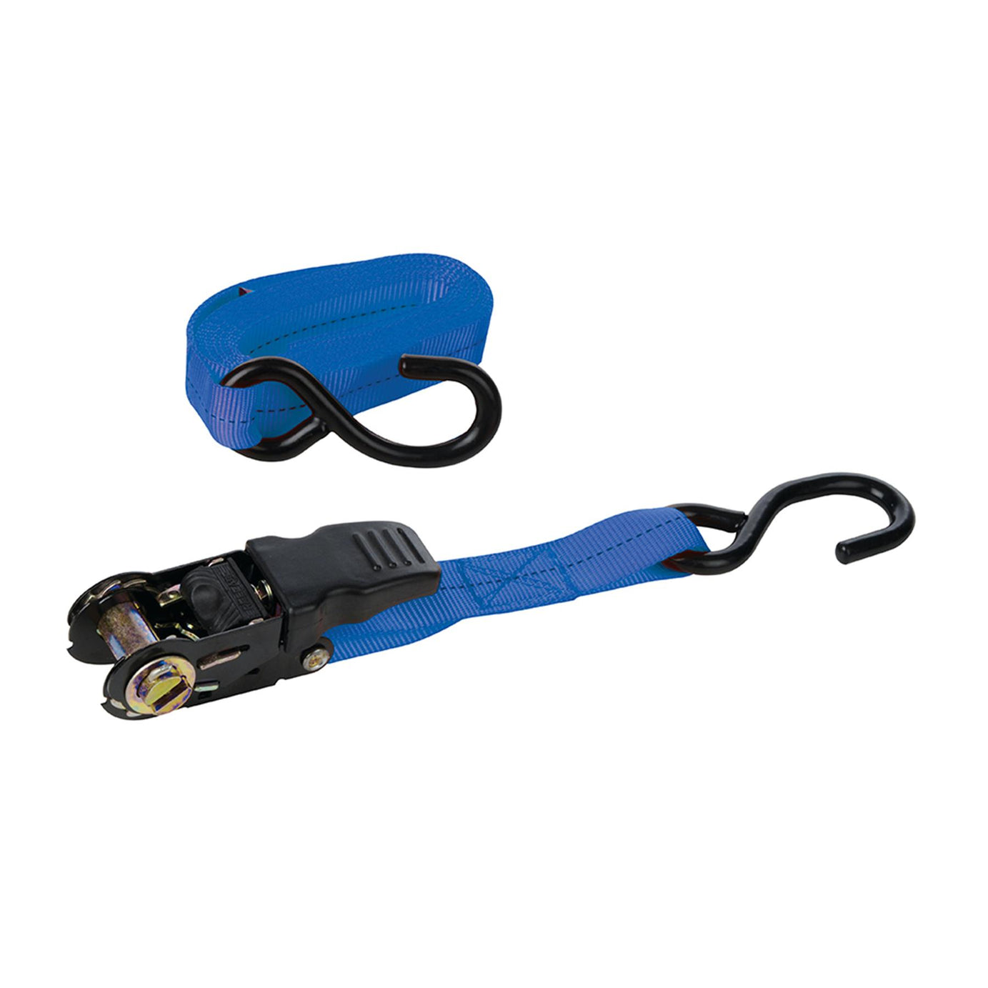 Rubber-Handled Ratchet Tie Down Strap S-Hook 4.5M X 25mm - Rated 250Kg