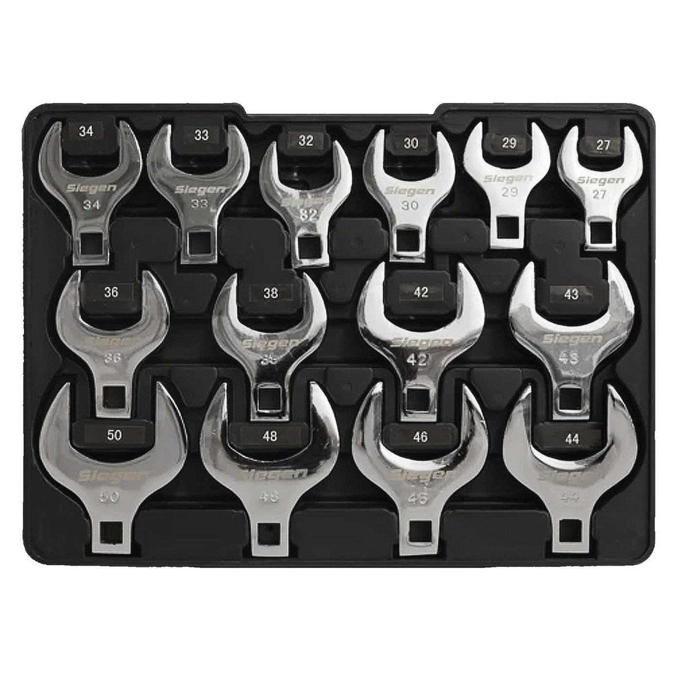 Sealey Crow's Foot Open-End Spanner Set 14pc 1/2"Sq Drive Metric