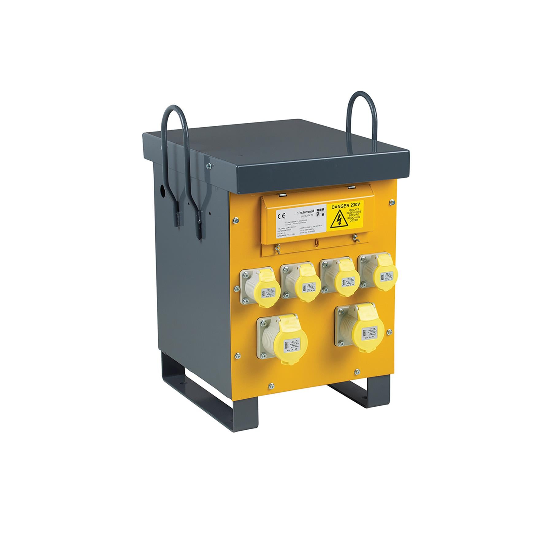 Defender 10kVA 3 Phase Transformer 110V 16A/32A Heavy duty steel enclosure