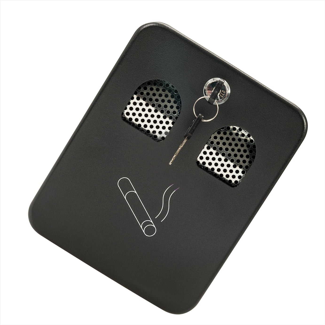 Wall Mounted Ashtray Outdoor Pub Club Ash Tray Metal Cigarette Bin Fixings & 2 Keys