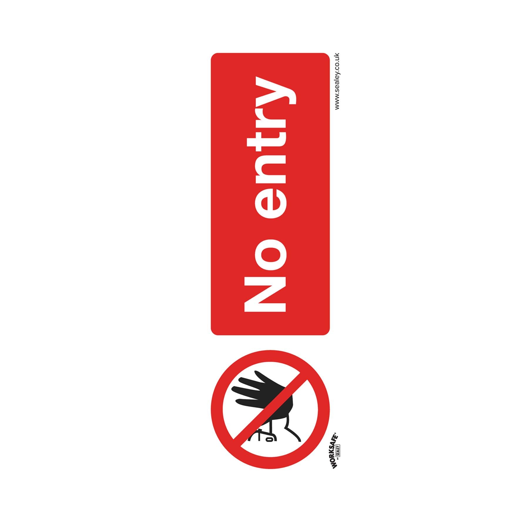 Prohibition Safety Sign - No Entry - Rigid Plastic