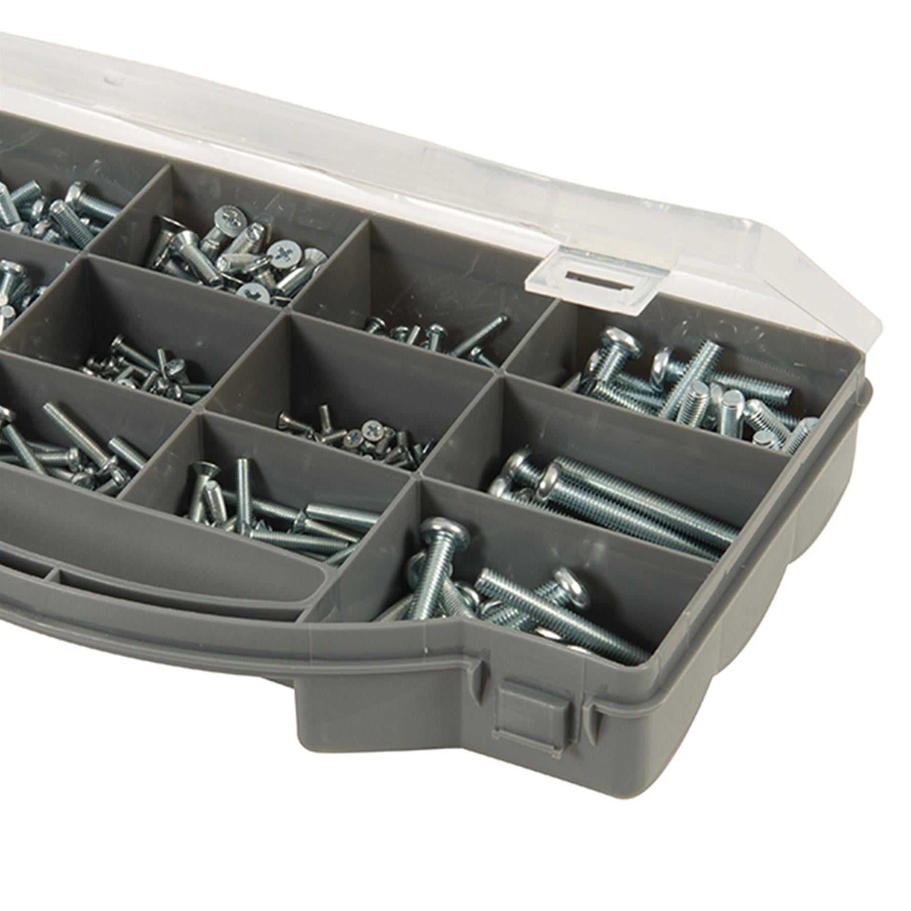 450Pce Machine Screws Pack Diy Tools Self-Tapping Pzd Pan Head Screws Assorted