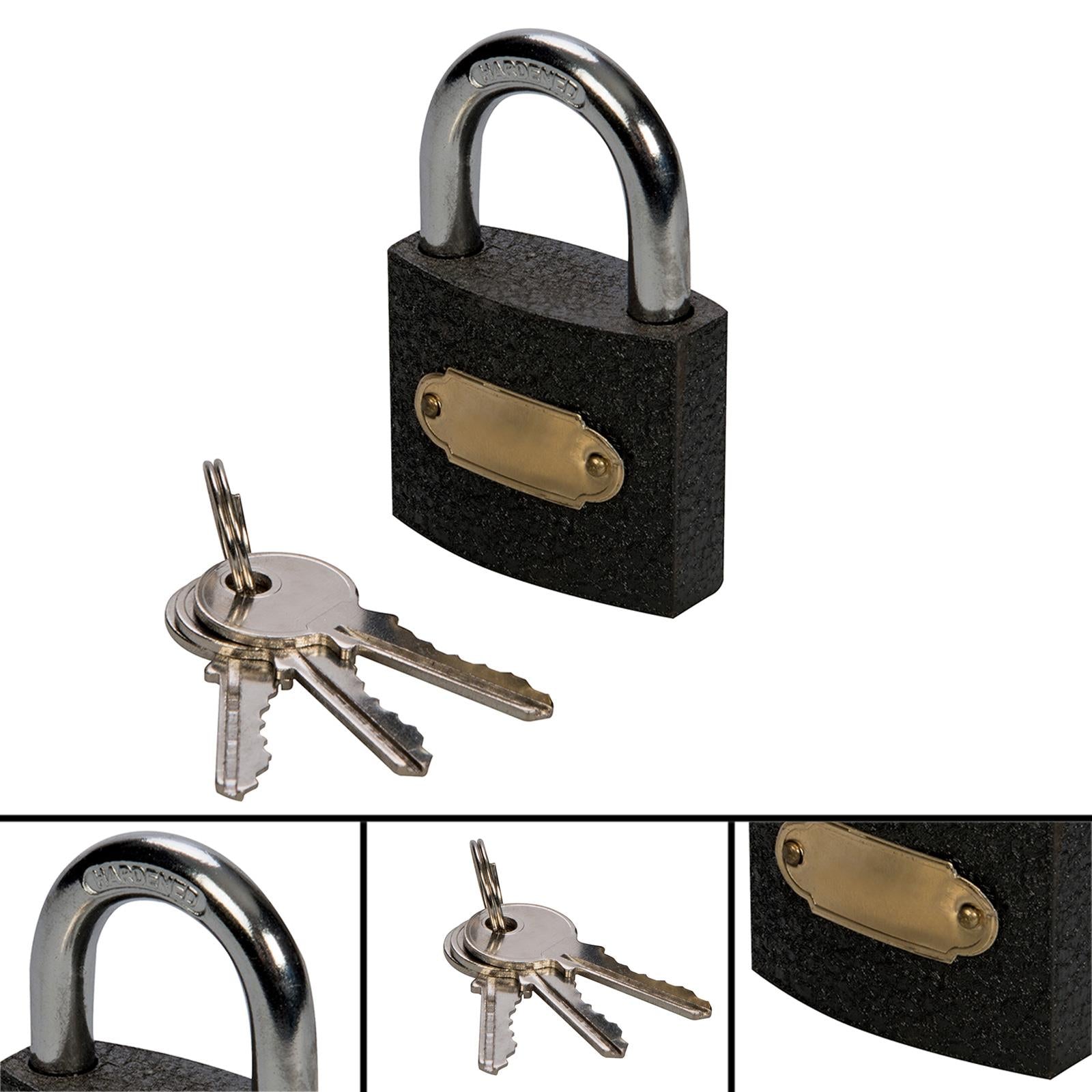 HEAVY DUTY CAST IRON PADLOCK OUTDOOR SAFETY SECURITY SHACKLE LOCK