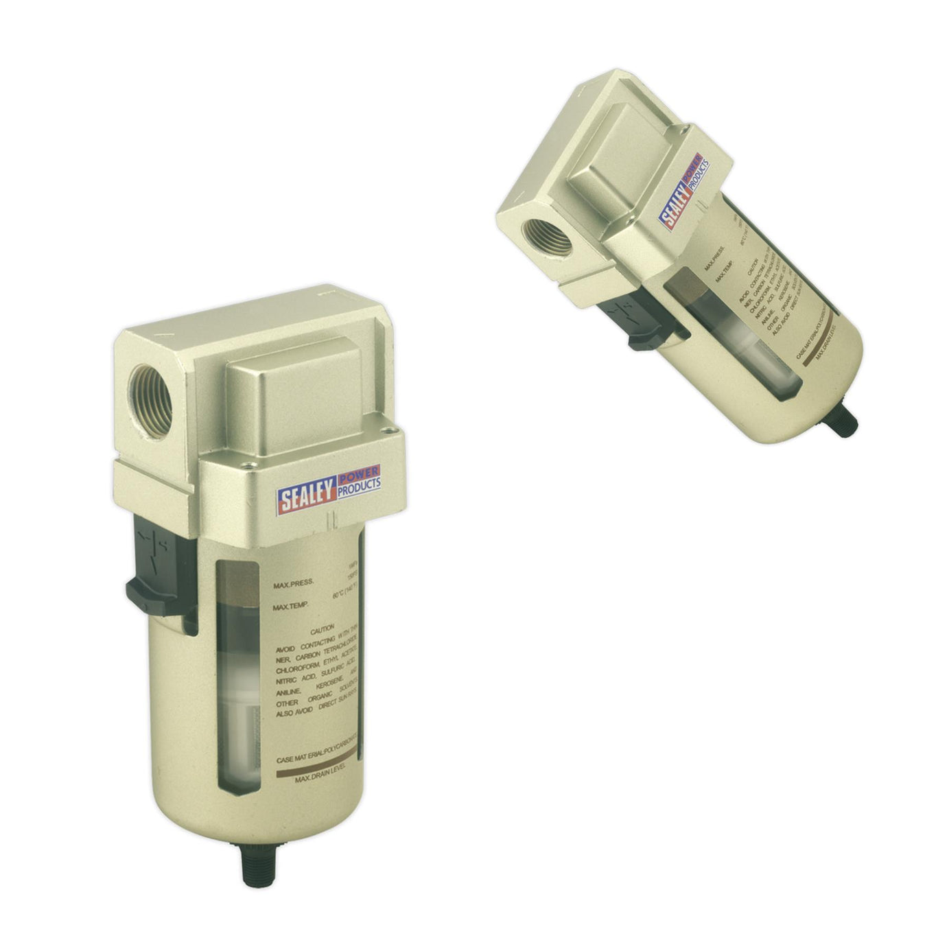 Sealey Air Filter Auto Drain Max Airflow 140cfm