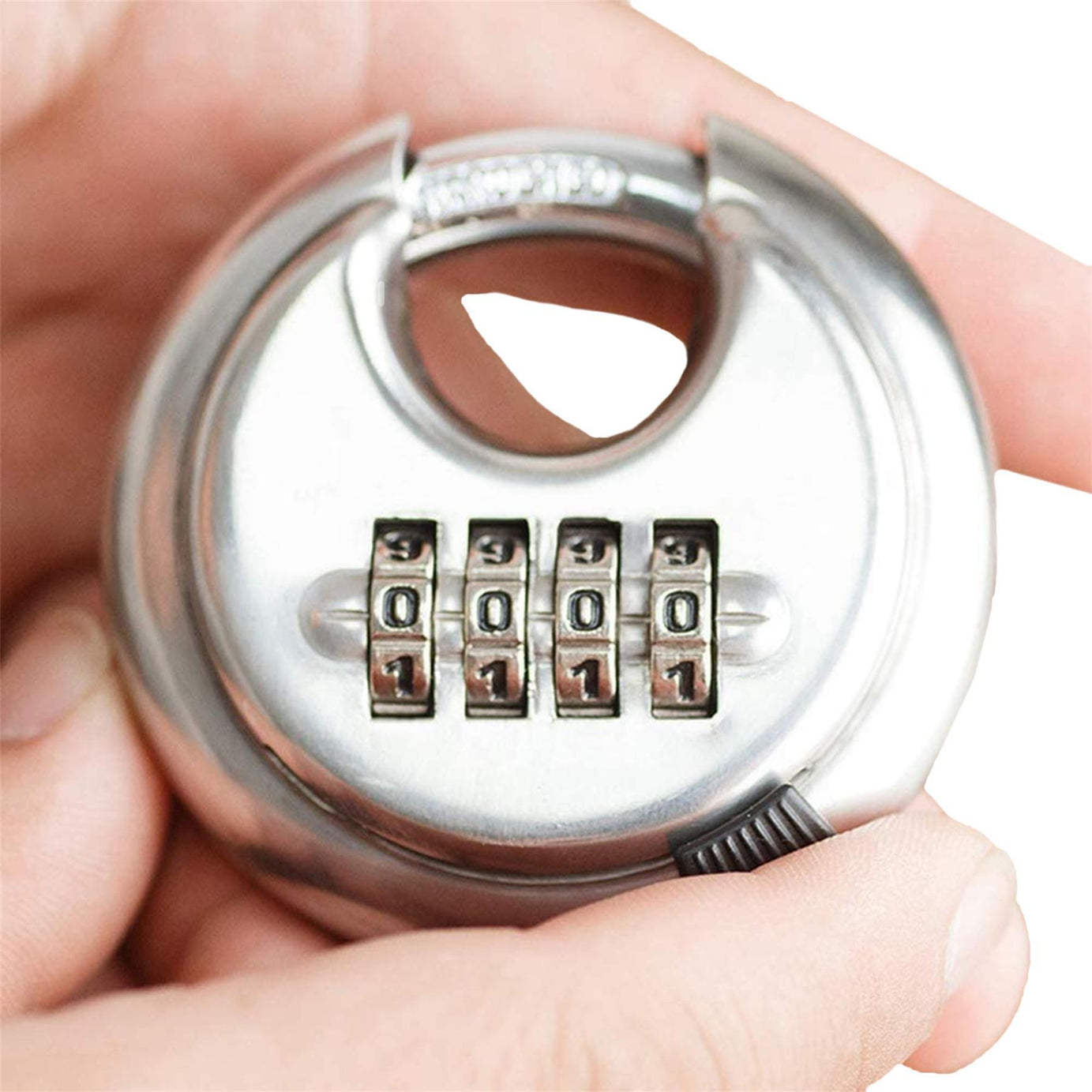70mm Digit Disc Padlock 4 Stainless Steel Combination Disc Padlock High Quality