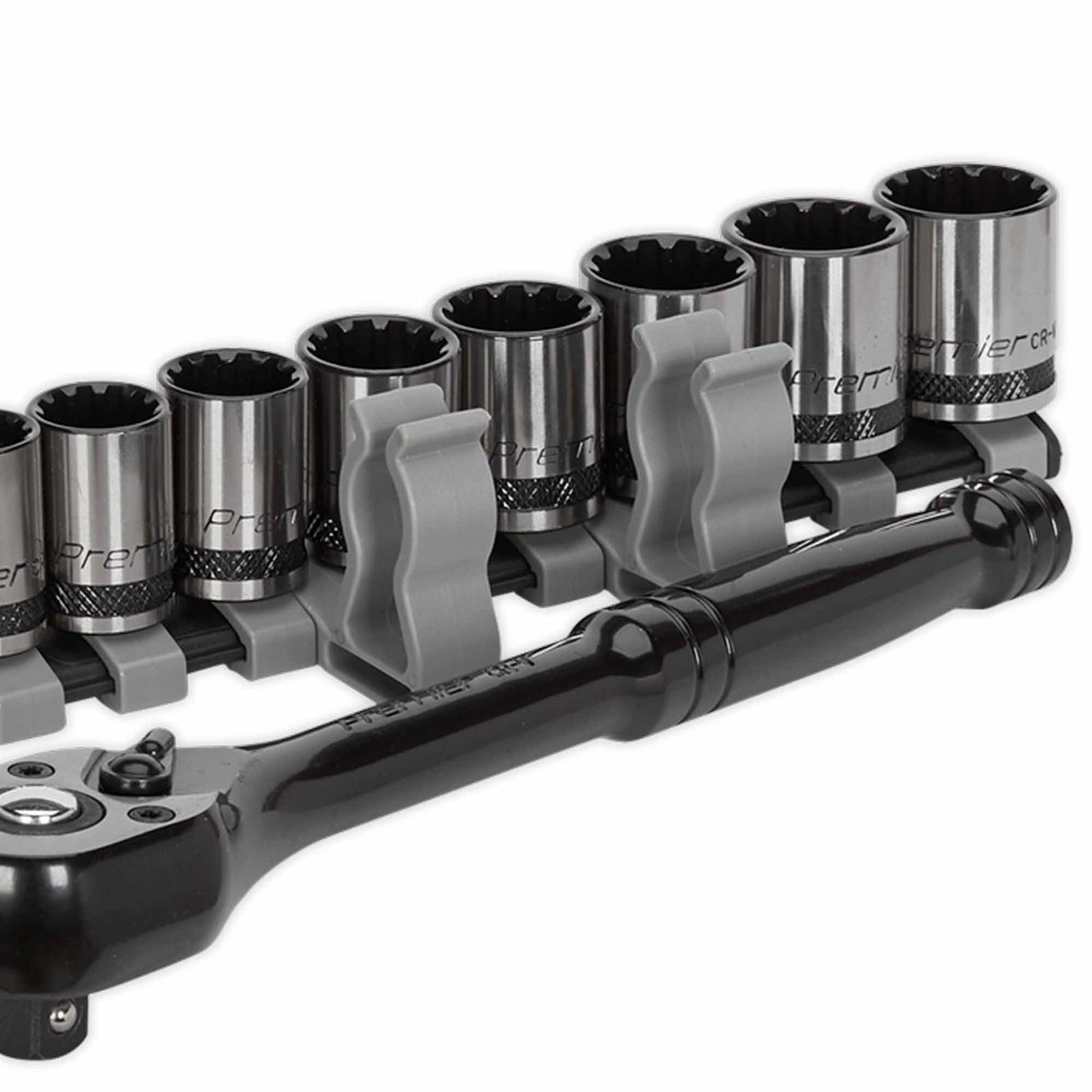 Sealey Socket Set 13pc 3/8"Sq Drive Total Drive Black Series
