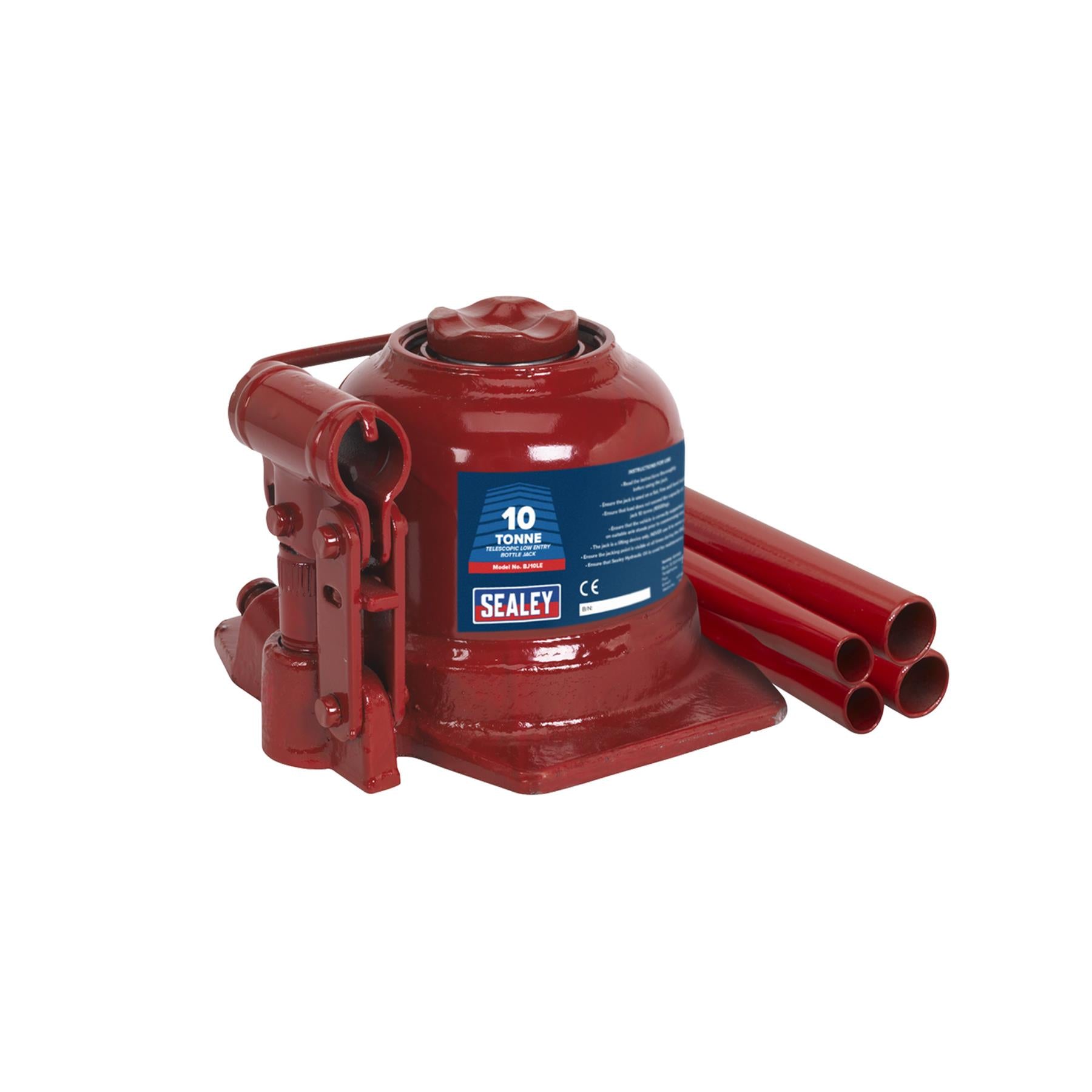 Sealey Bottle Jack 10tonne Low Entry Telescopic