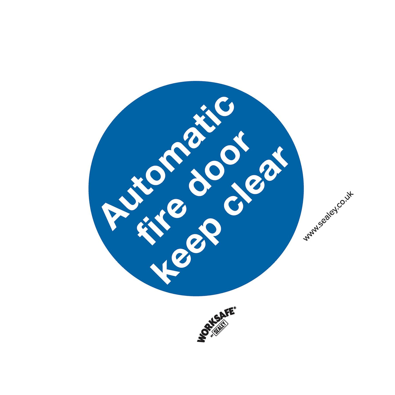 Sealey Safety Sign-Automatic Fire Door Keep Clear-Plastic-Pk of 10