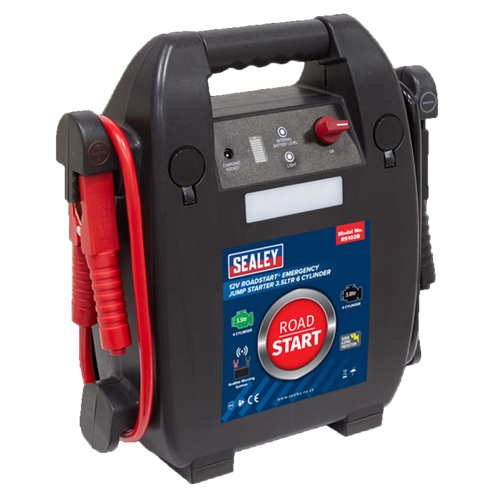 Sealey RS102B RoadStart&reg; Emergency Jump Starter 12V 3.5L 6-Cylinder