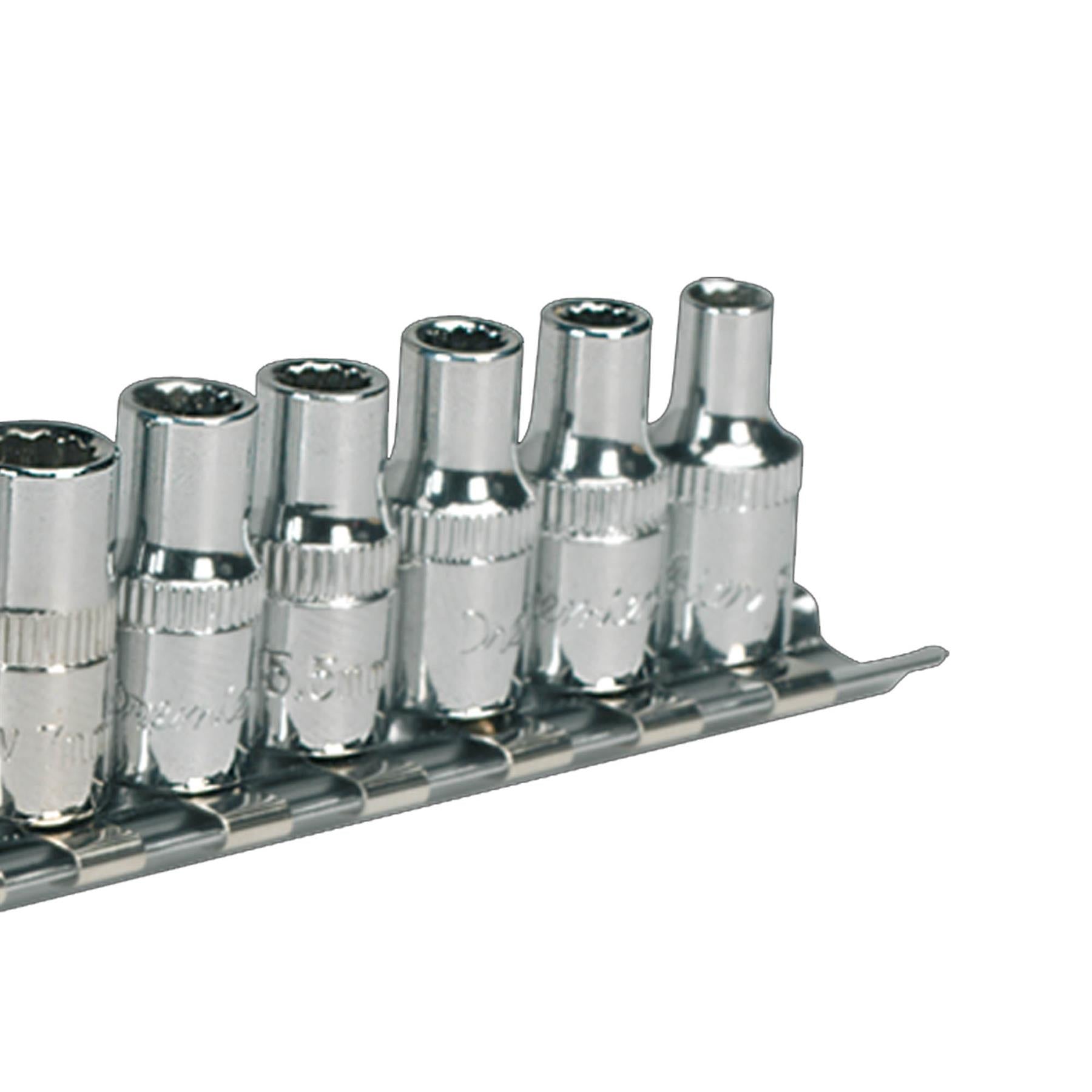 Sealey Socket Set 13pc 1/4"Sq Drive 12pt WallDrive Metric