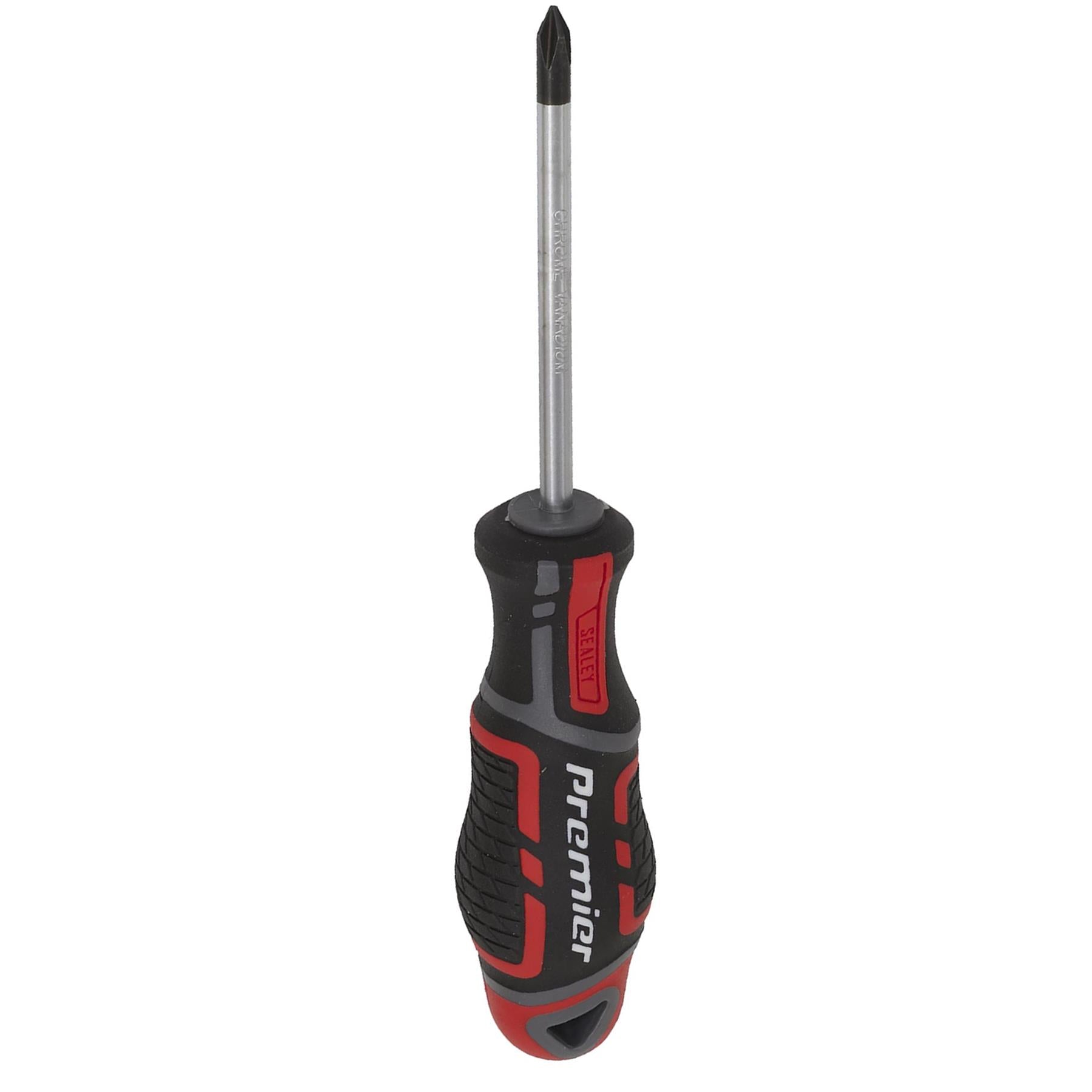 Sealey Screwdriver Phillips #1 x 75mm Plus Soft Grip Handle Magnetic GripMAX
