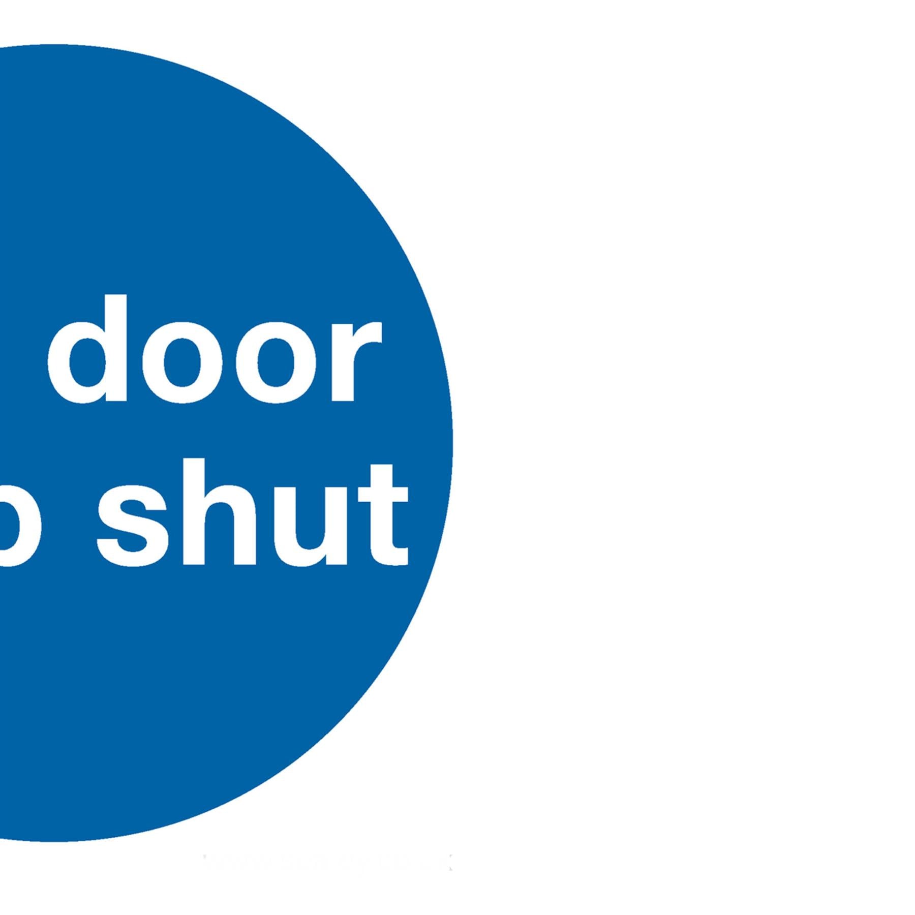 Mandatory Safety Sign - Fire Door Keep Shut - Rigid Plastic