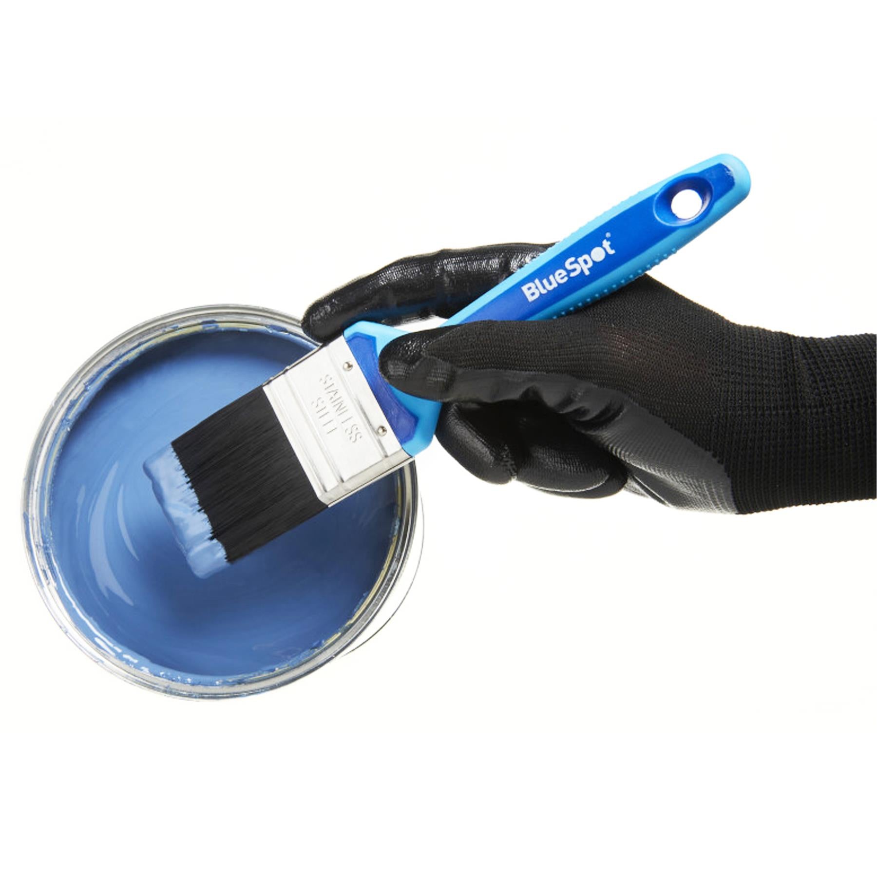 BlueSpot 3 PCE Synthetic Paint Brush Set with Soft Grip Handle 1", 1 ½" and 2"